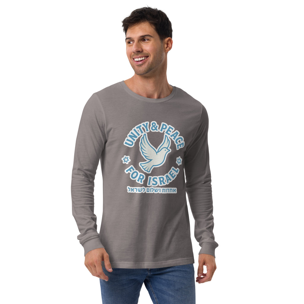 Unity Peace For Israel Unisex Long Sleeve Tee - American Zionist