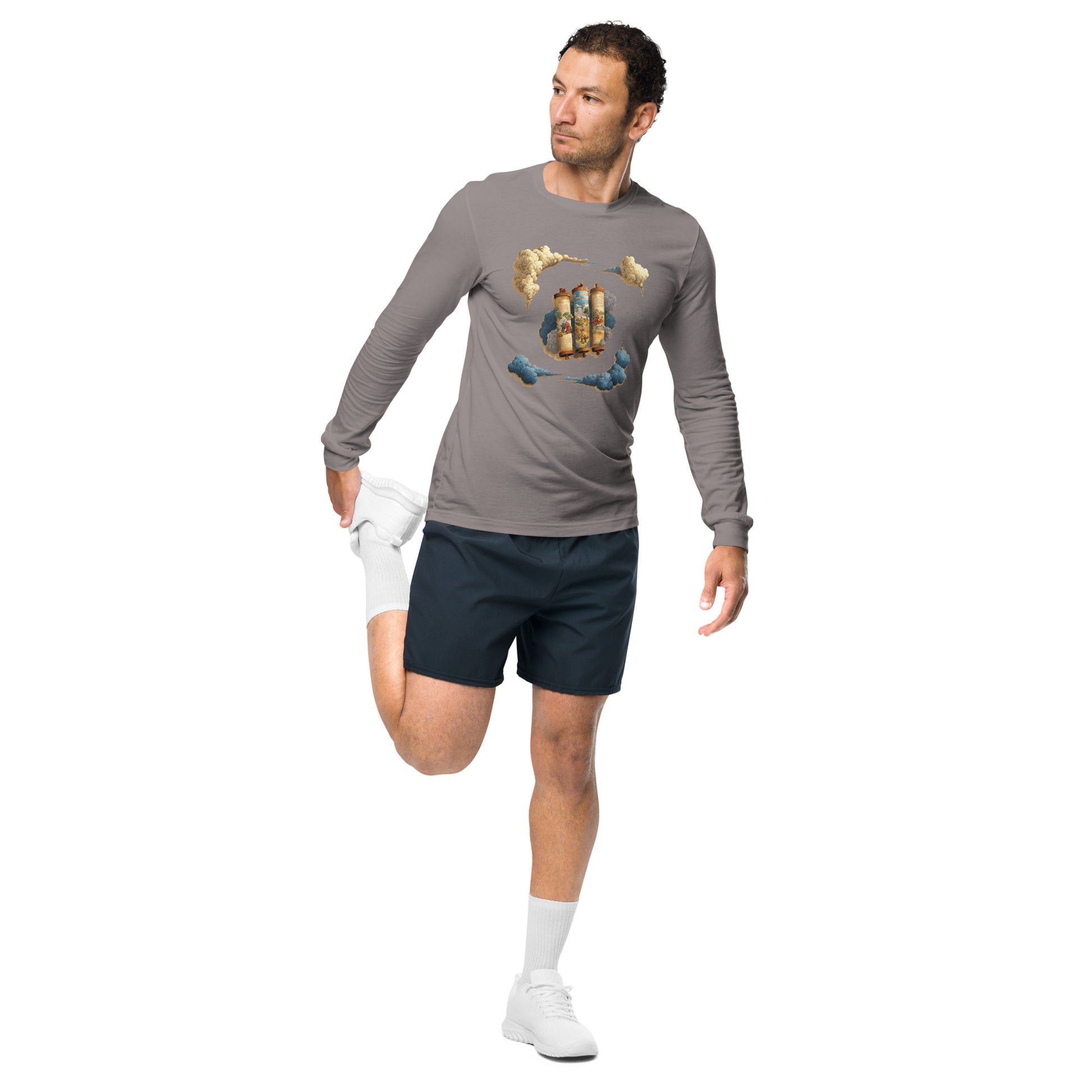 Cloudy Scroll of Moses Unisex Long Sleeve Tee - American Zionist