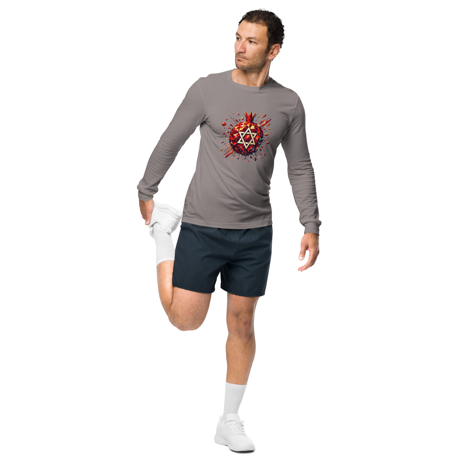 Pomegranate Star of David Unisex Long Sleeve Tee - American Zionist