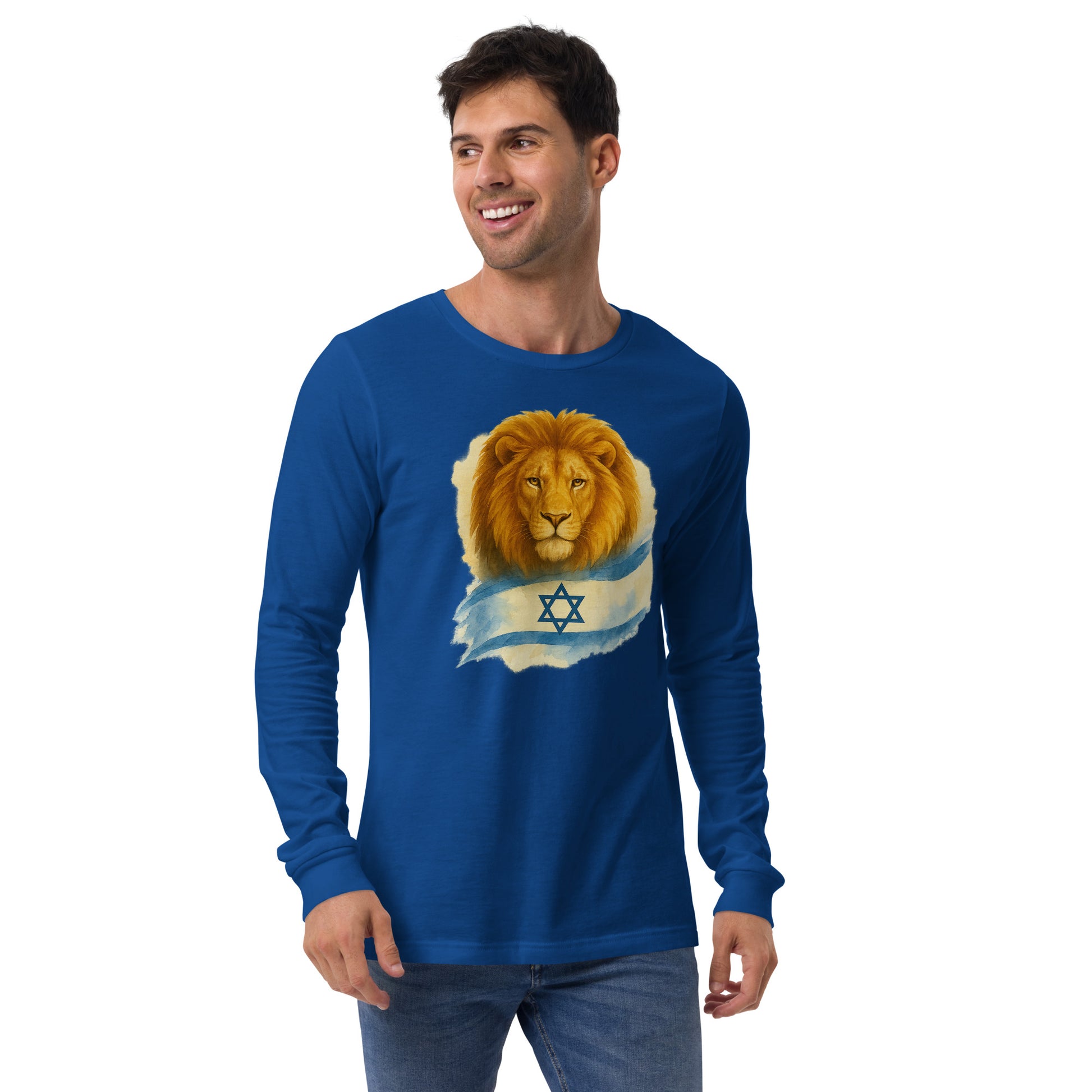 Lion Of Israel Unisex Long Sleeve Tee - American Zionist