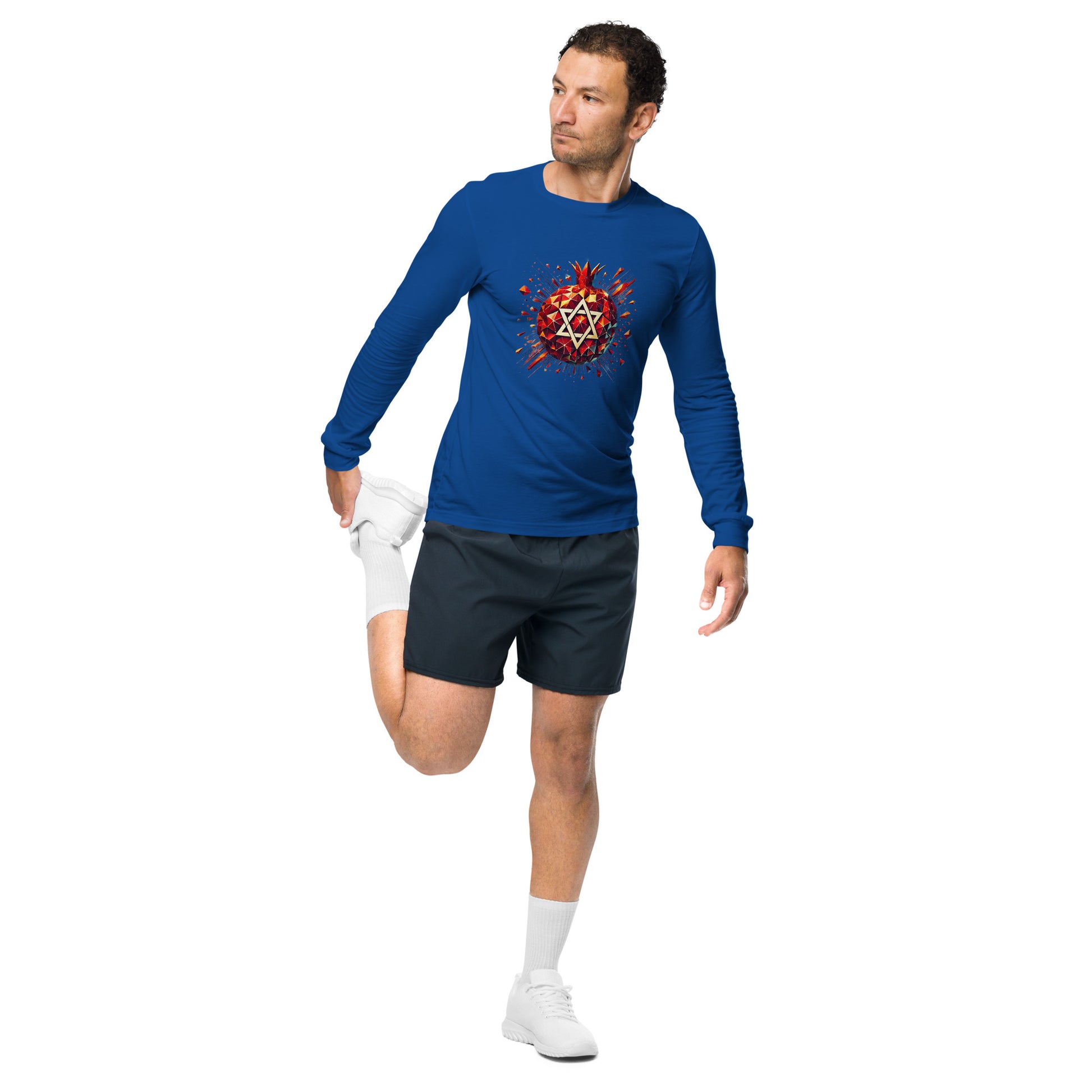 Pomegranate Star of David Unisex Long Sleeve Tee - American Zionist