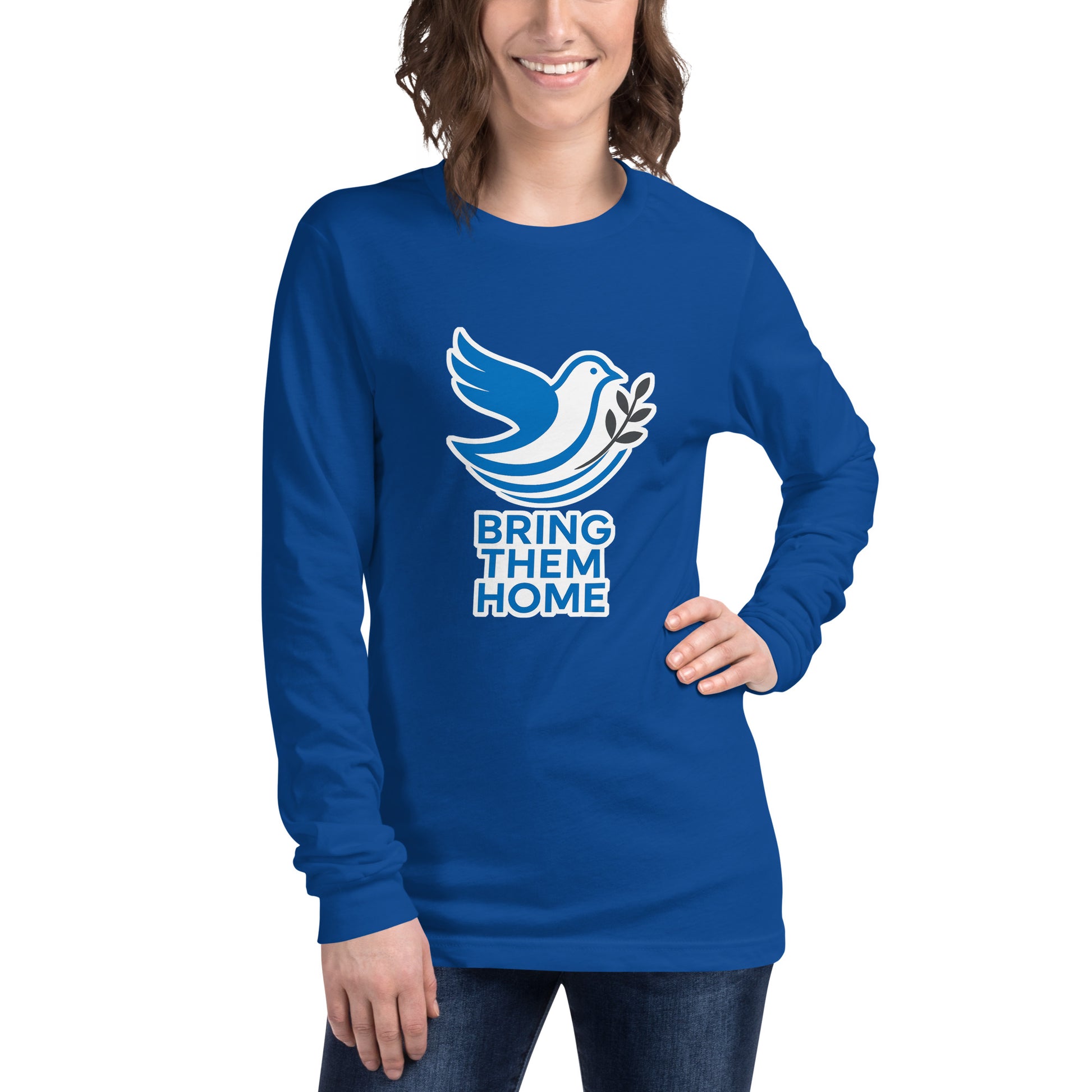 Dove Bring Them Home Unisex Long Sleeve Tee - American Zionist