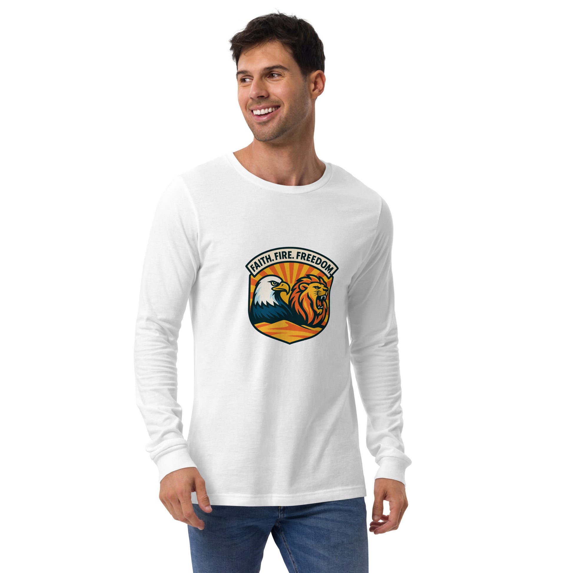 Lions Eagles Rise Unisex Long Sleeve Tee - American Zionist