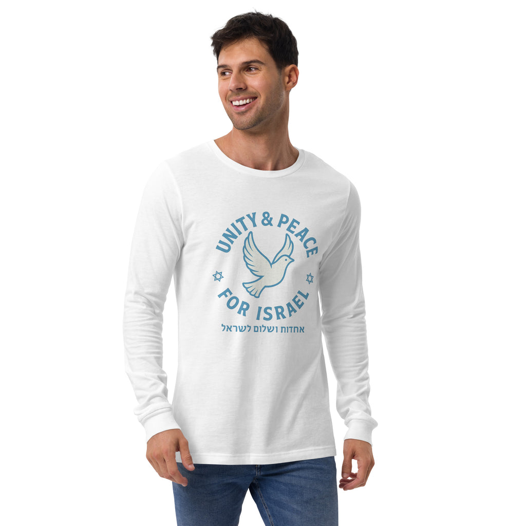 Unity Peace For Israel Unisex Long Sleeve Tee - American Zionist