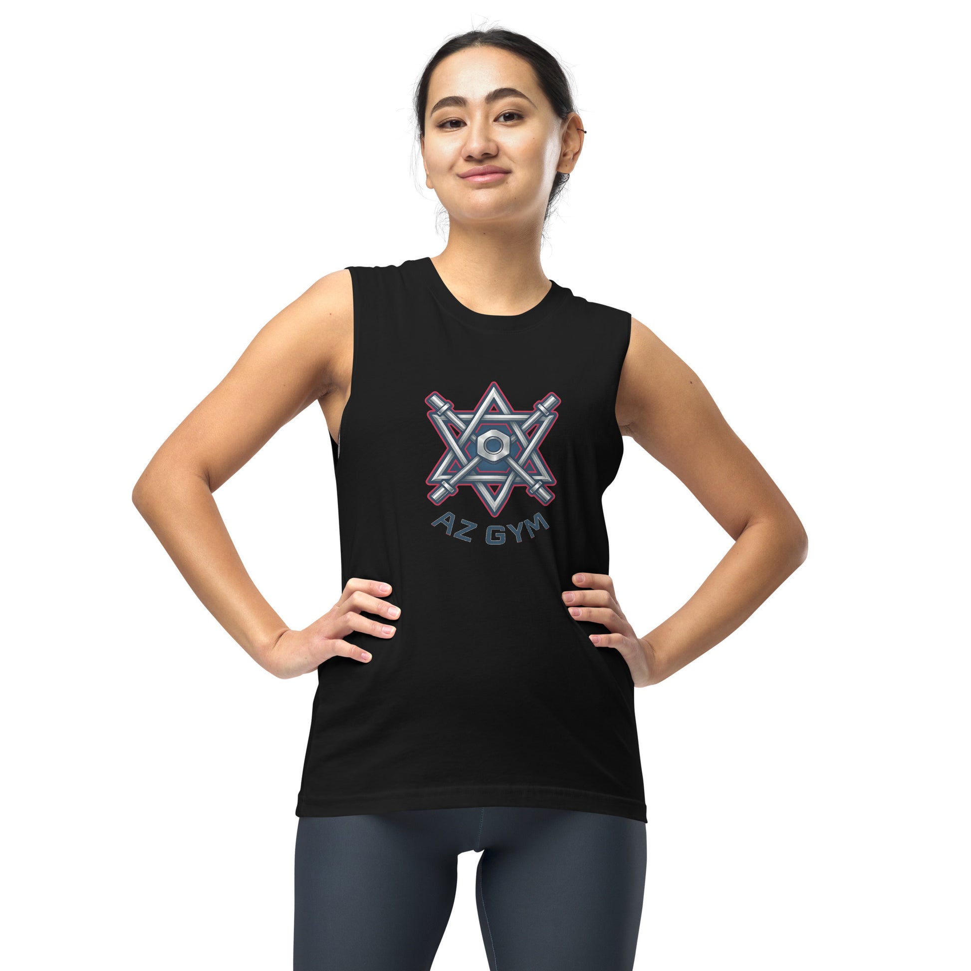 Barbell Star Unisex Muscle Shirt - American Zionist