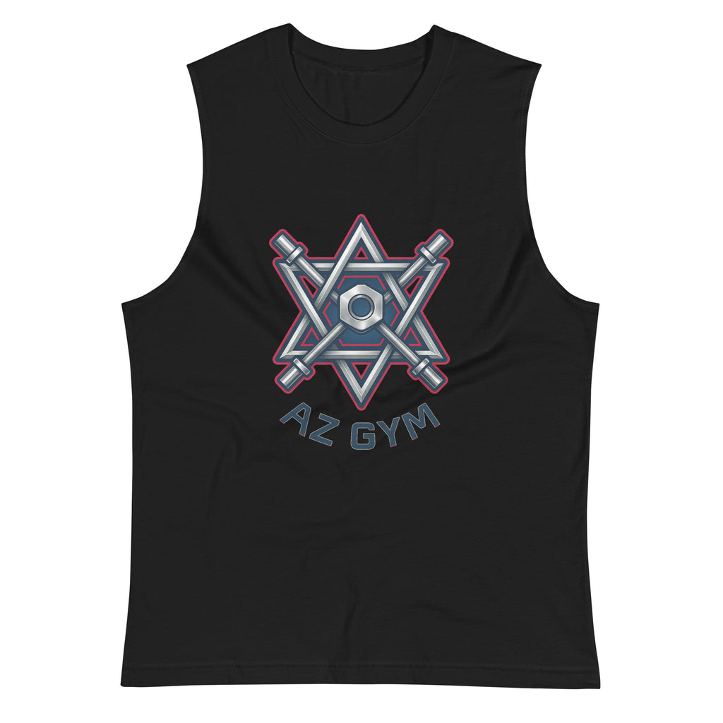 Barbell Star Unisex Muscle Shirt - American Zionist