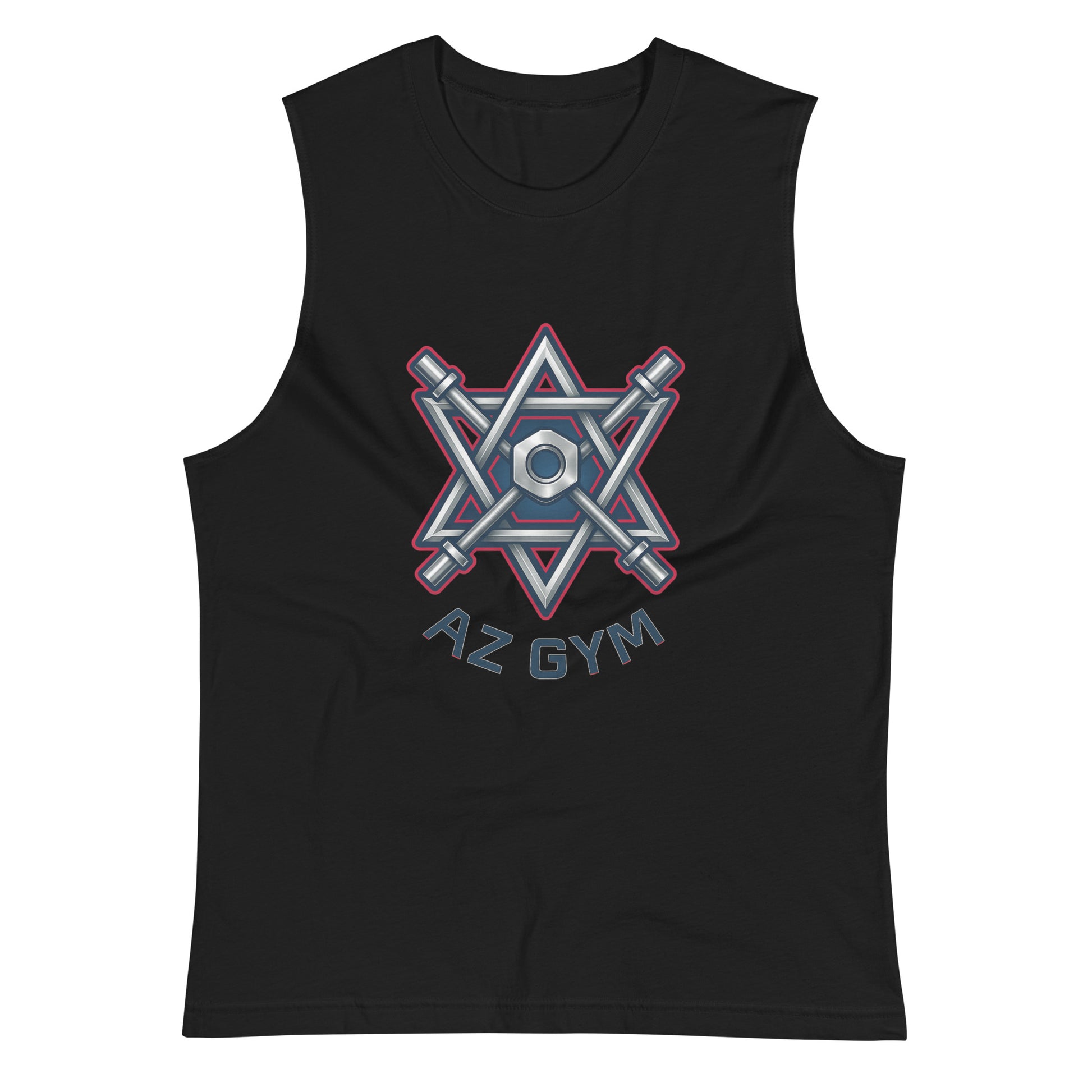 Barbell Star Unisex Muscle Shirt - American Zionist