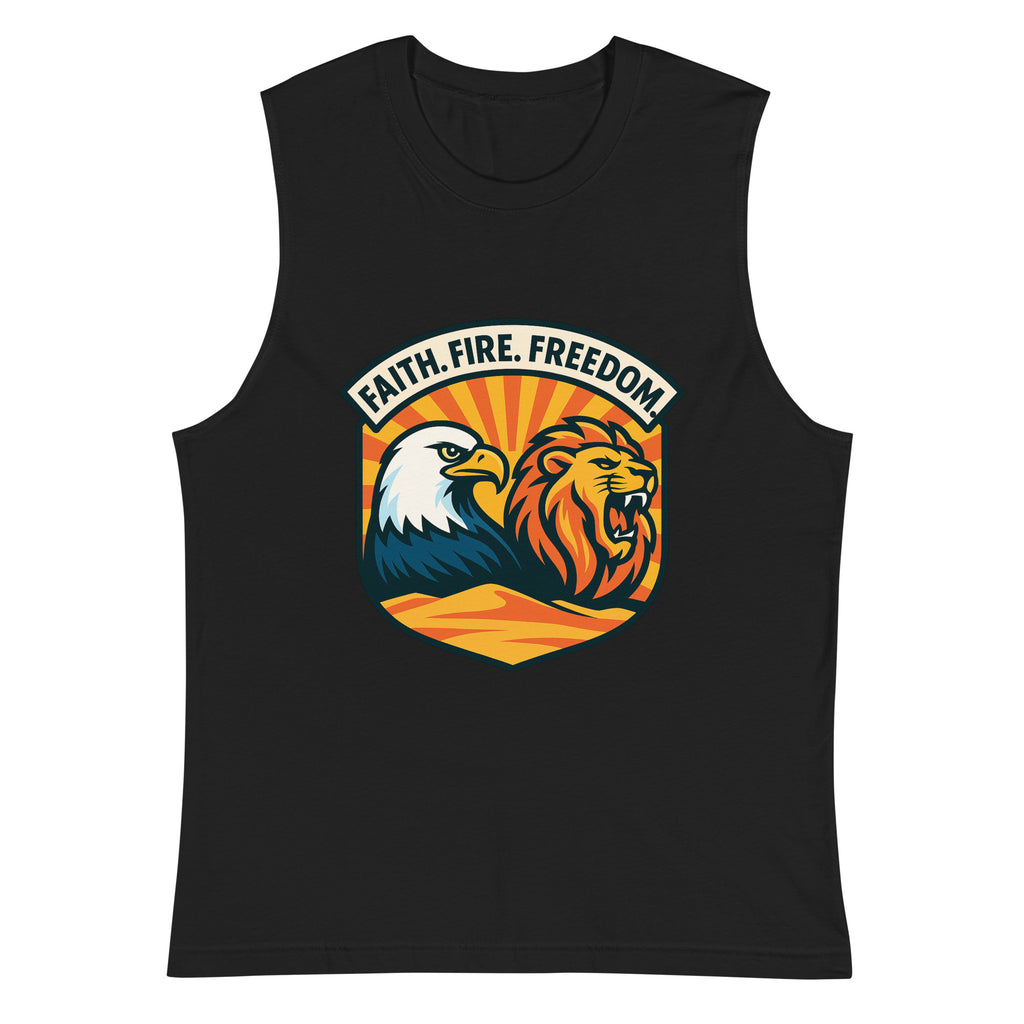 Lions Eagles Rise Unisex Muscle Shirt - American Zionist