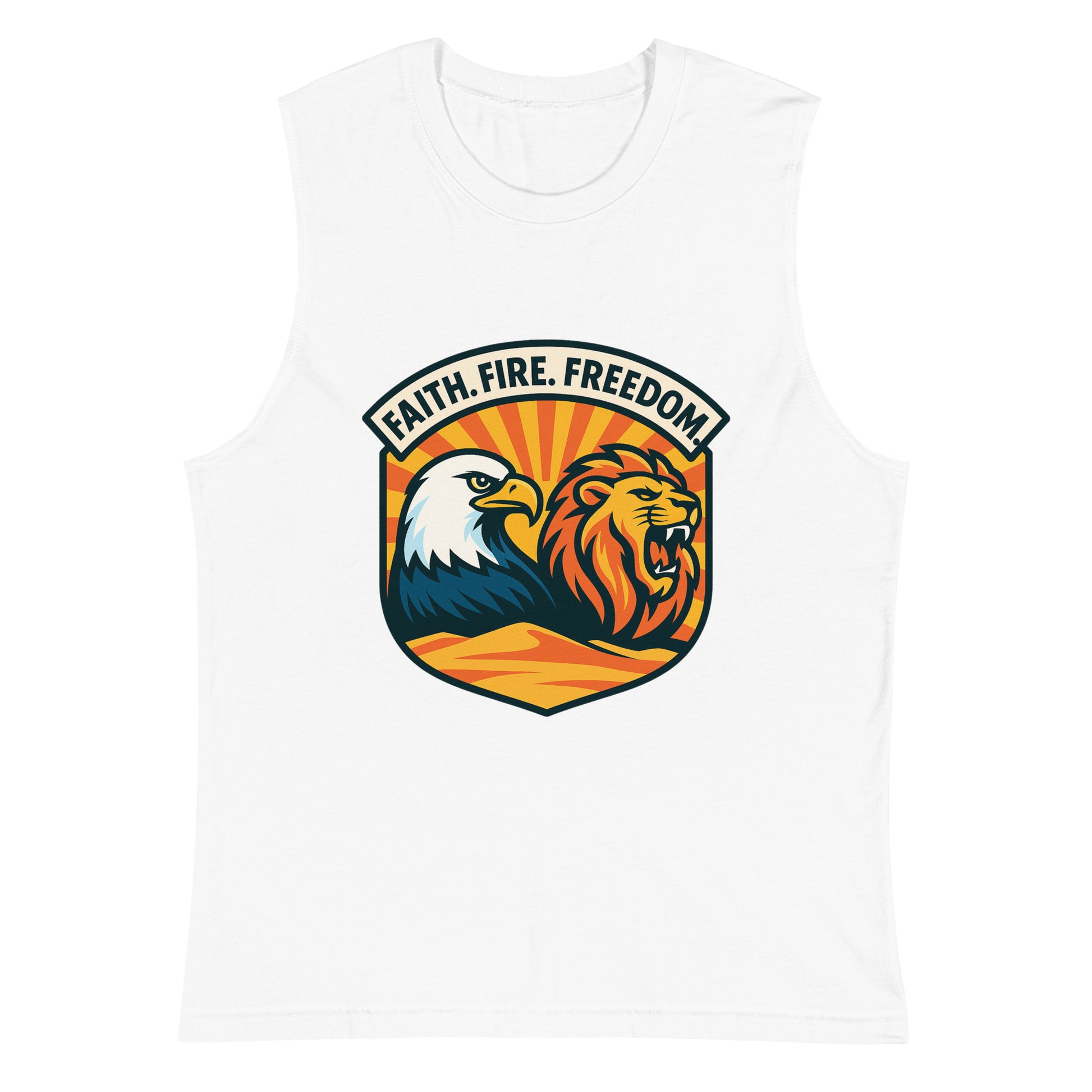 Lions Eagles Rise Unisex Muscle Shirt - American Zionist