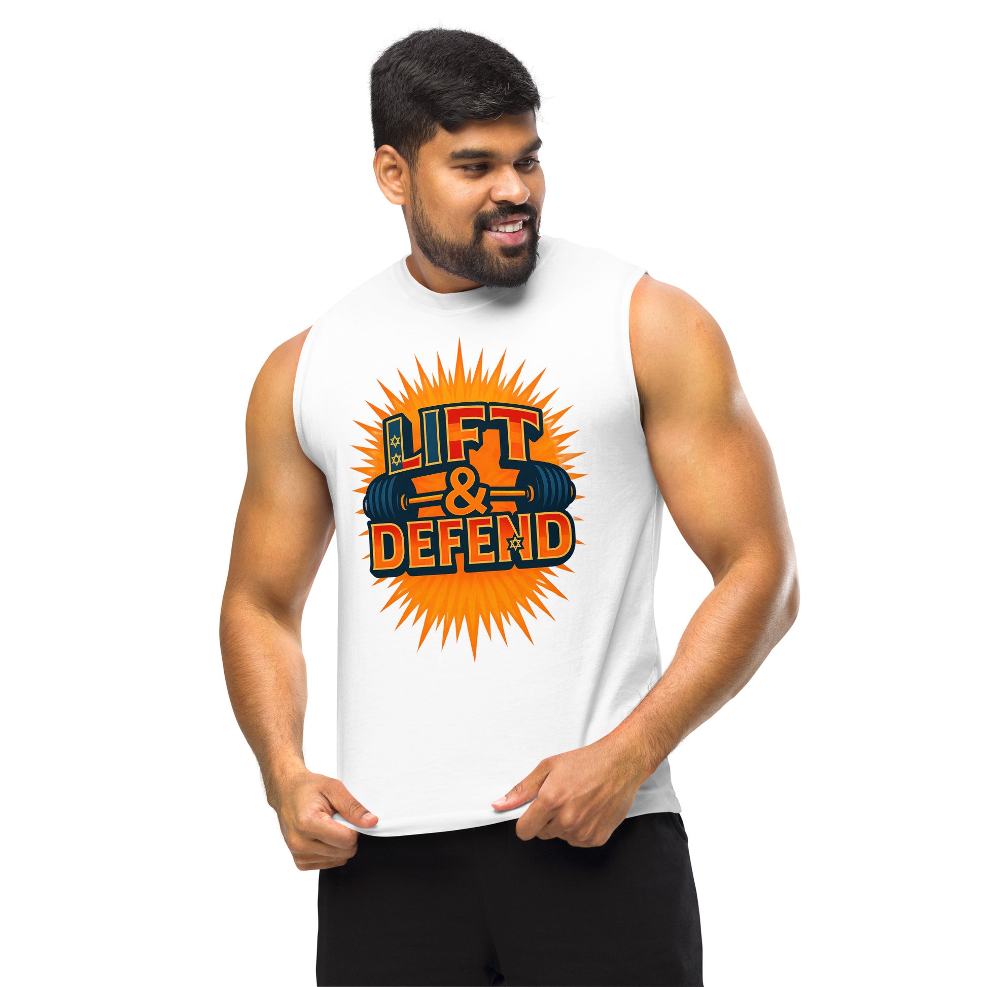 Lift Defend Unisex Muscle Shirt - American Zionist