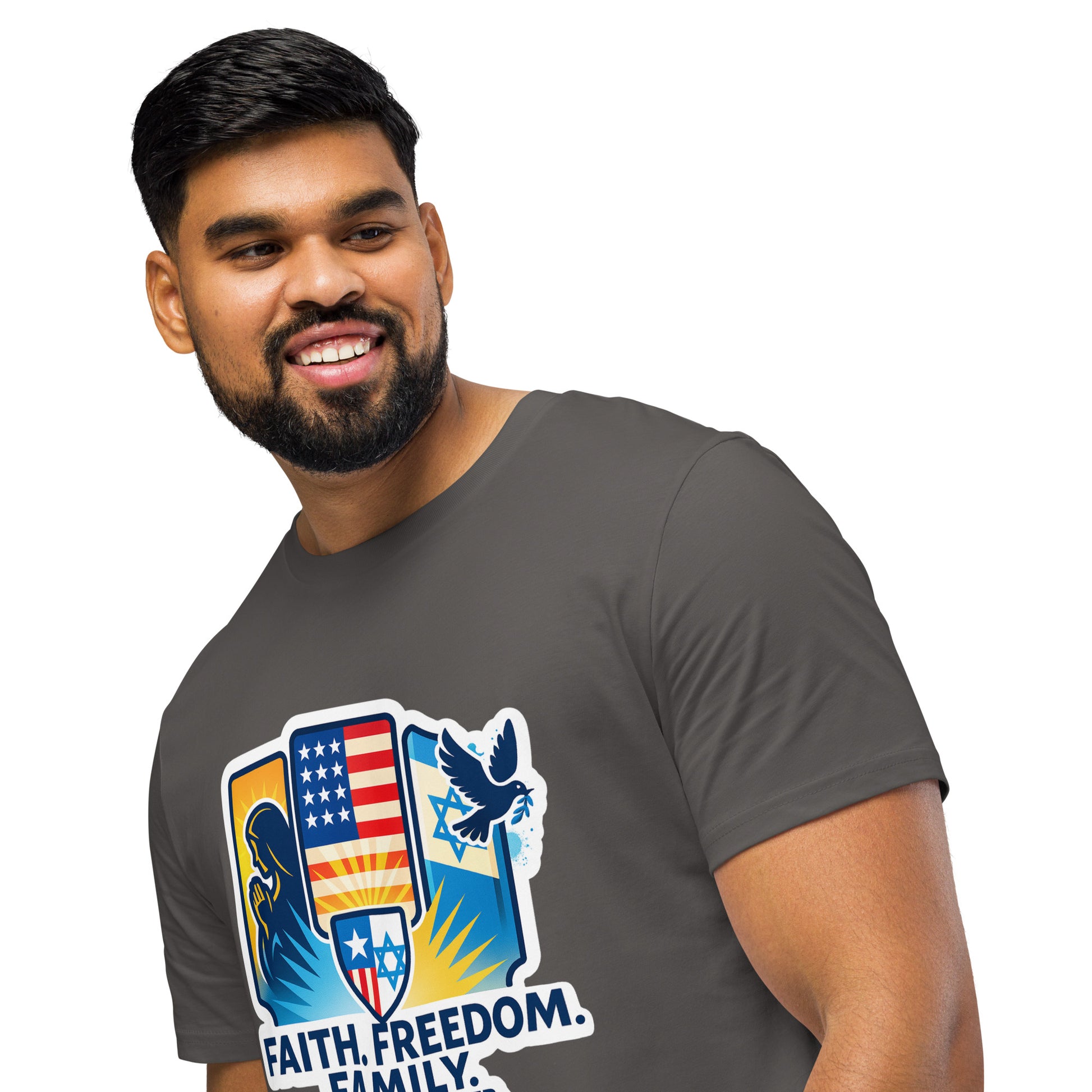 Faith Freedom Family Unisex Organic Mid - Light T-Shirt - American Zionist