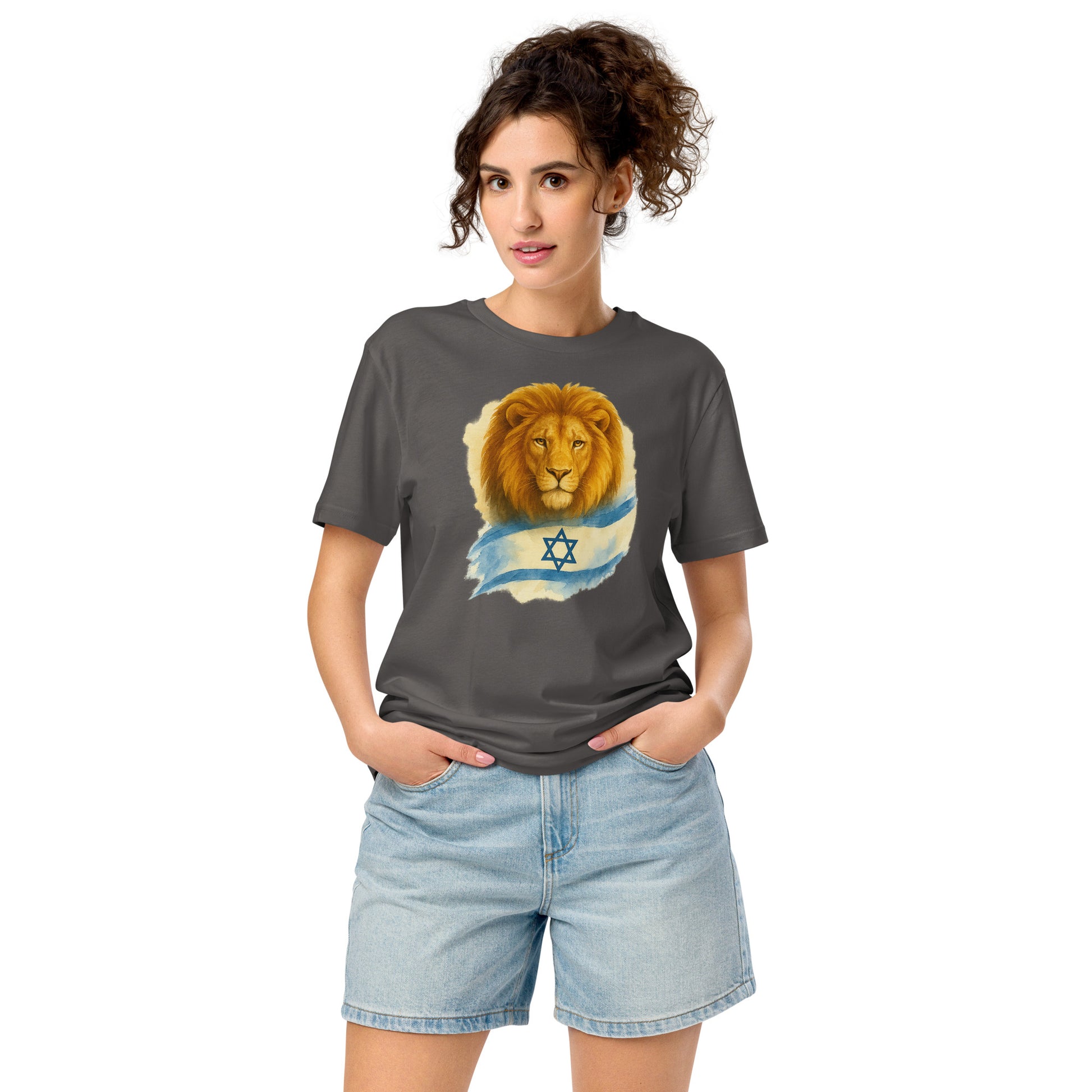 Lion Of Israel Unisex Organic Mid - Light T-Shirt - American Zionist
