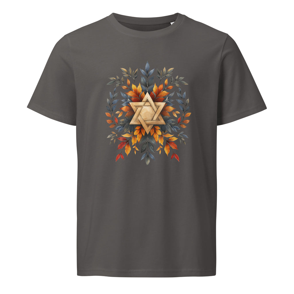 Star of David Wreath Unisex Organic Mid - Light T-Shirt - American Zionist