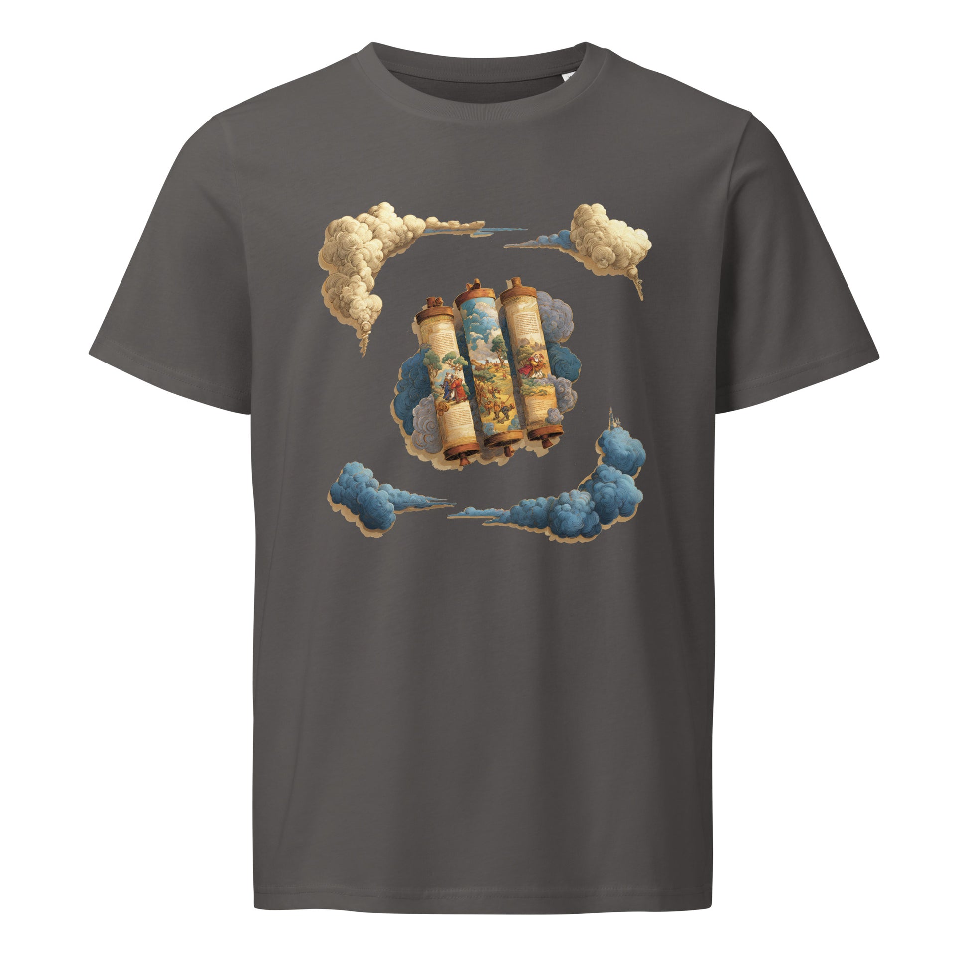 Cloudy Scroll of Moses Unisex Organic Mid - Light T-Shirt - American Zionist