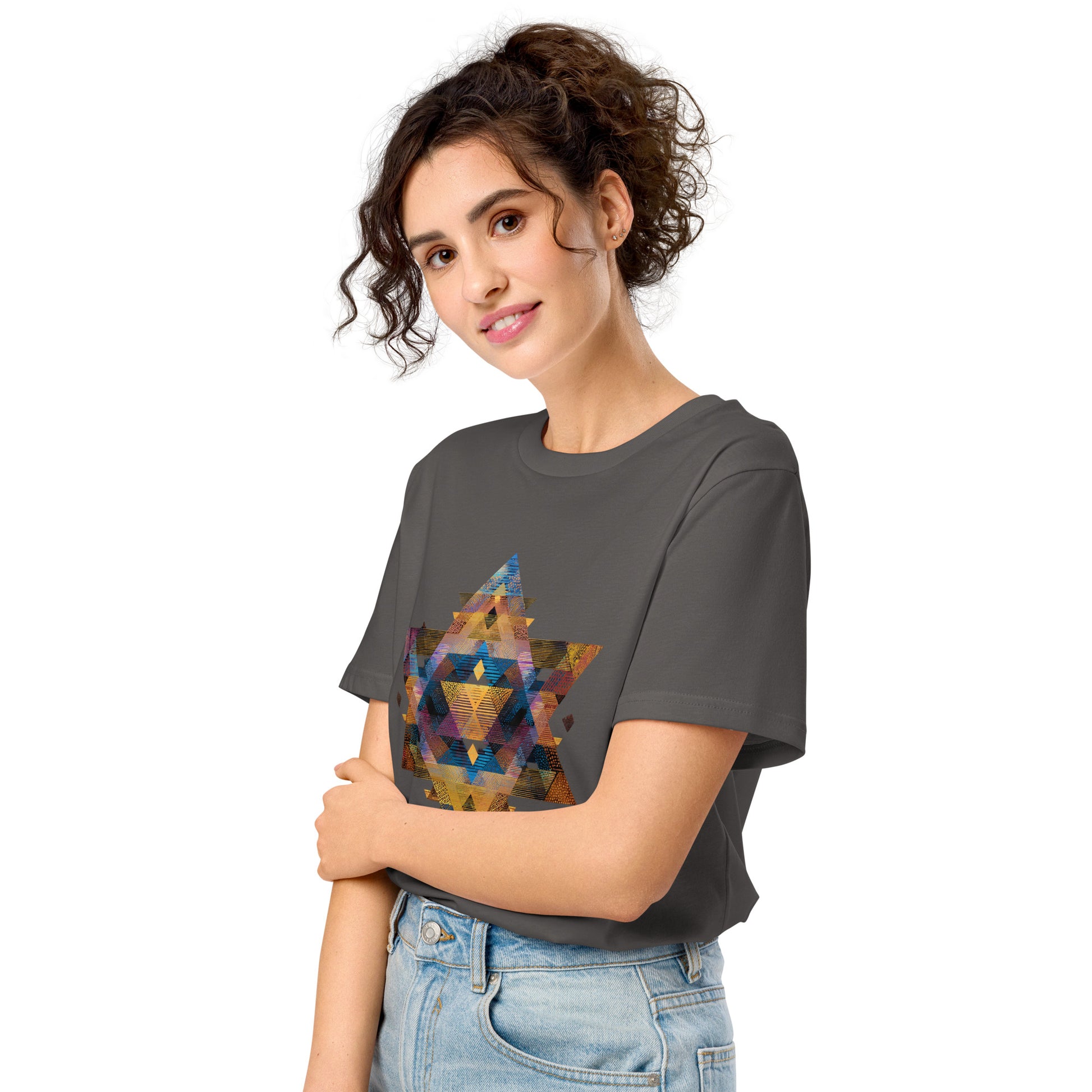 Star of David Geometric Unisex Organic Mid - Light T-Shirt - American Zionist