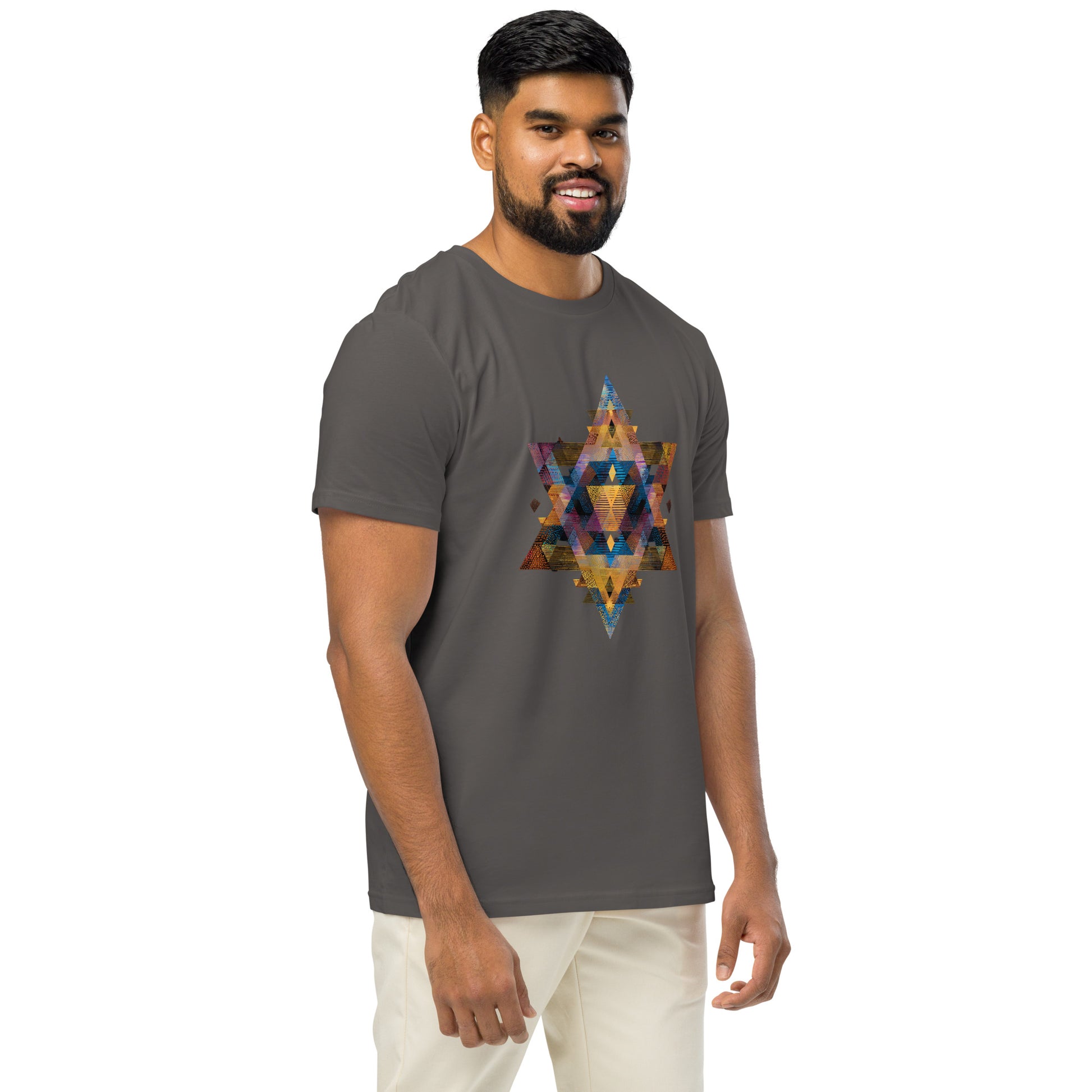 Star of David Geometric Unisex Organic Mid - Light T-Shirt - American Zionist