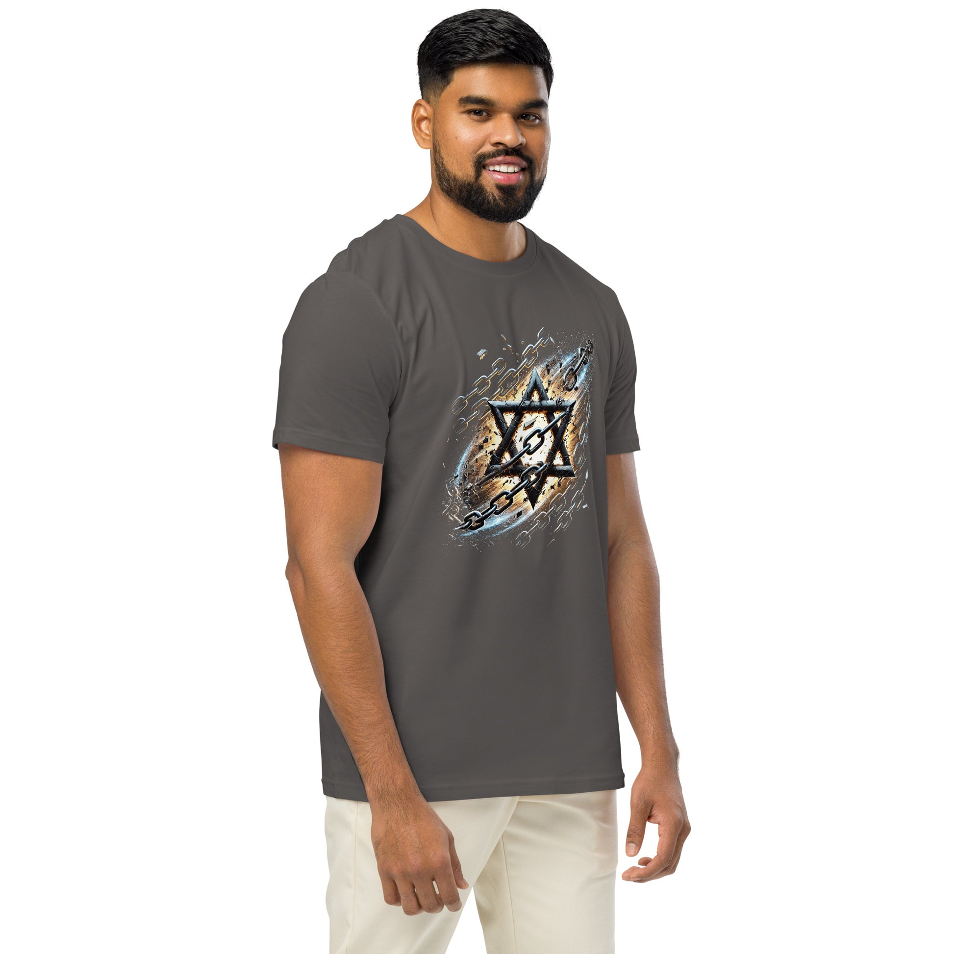 Galaxy Star of David Organic Mid - Light T-Shirt - American Zionist