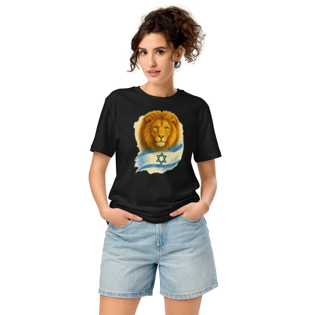Lion Of Israel Unisex Organic Mid - Light T-Shirt - American Zionist