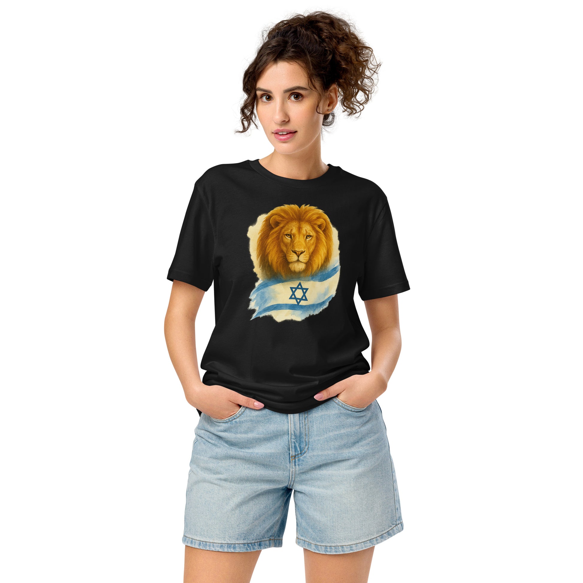 Lion Of Israel Unisex Organic Mid - Light T-Shirt - American Zionist