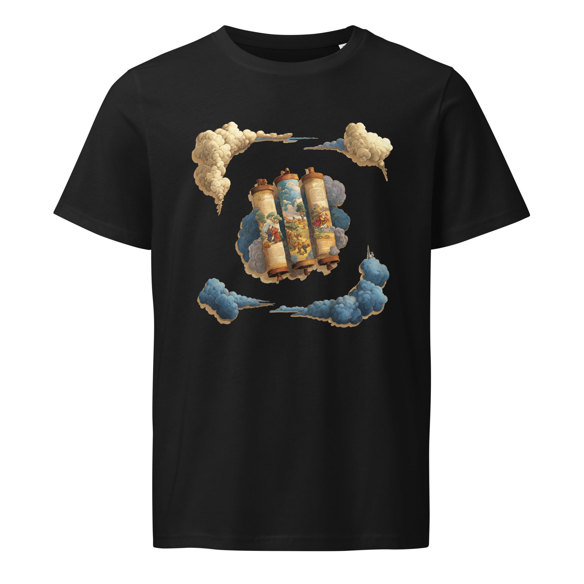 Cloudy Scroll of Moses Unisex Organic Mid - Light T-Shirt - American Zionist