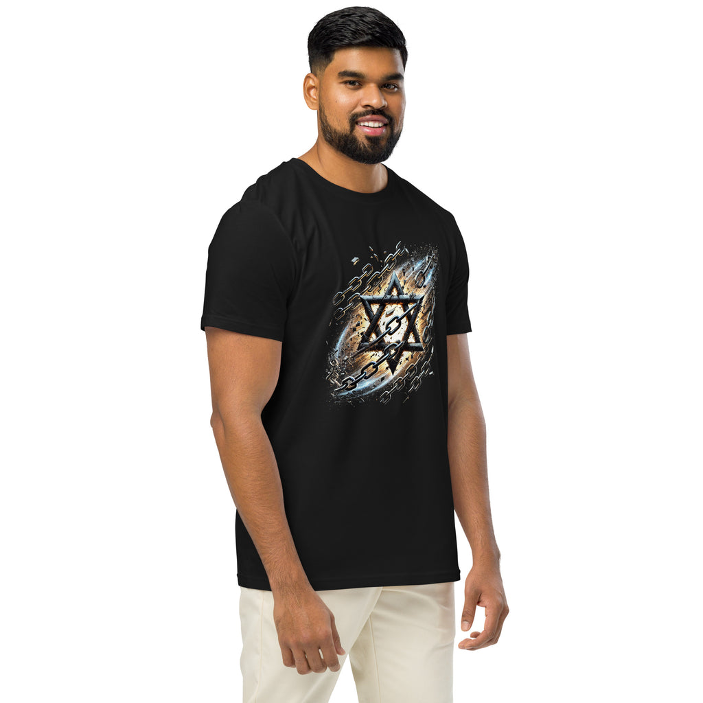Galaxy Star of David Organic Mid - Light T-Shirt - American Zionist