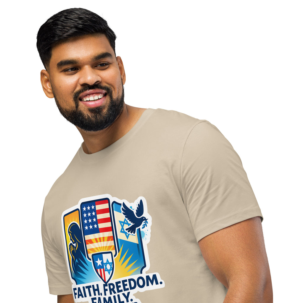 Faith Freedom Family Unisex Organic Mid - Light T-Shirt - American Zionist