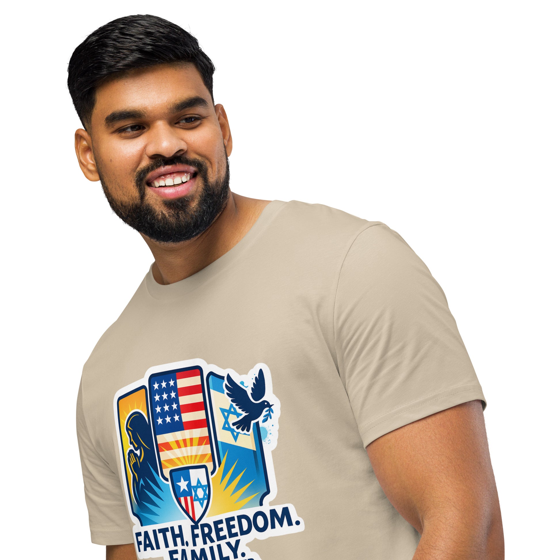 Faith Freedom Family Unisex Organic Mid - Light T-Shirt - American Zionist
