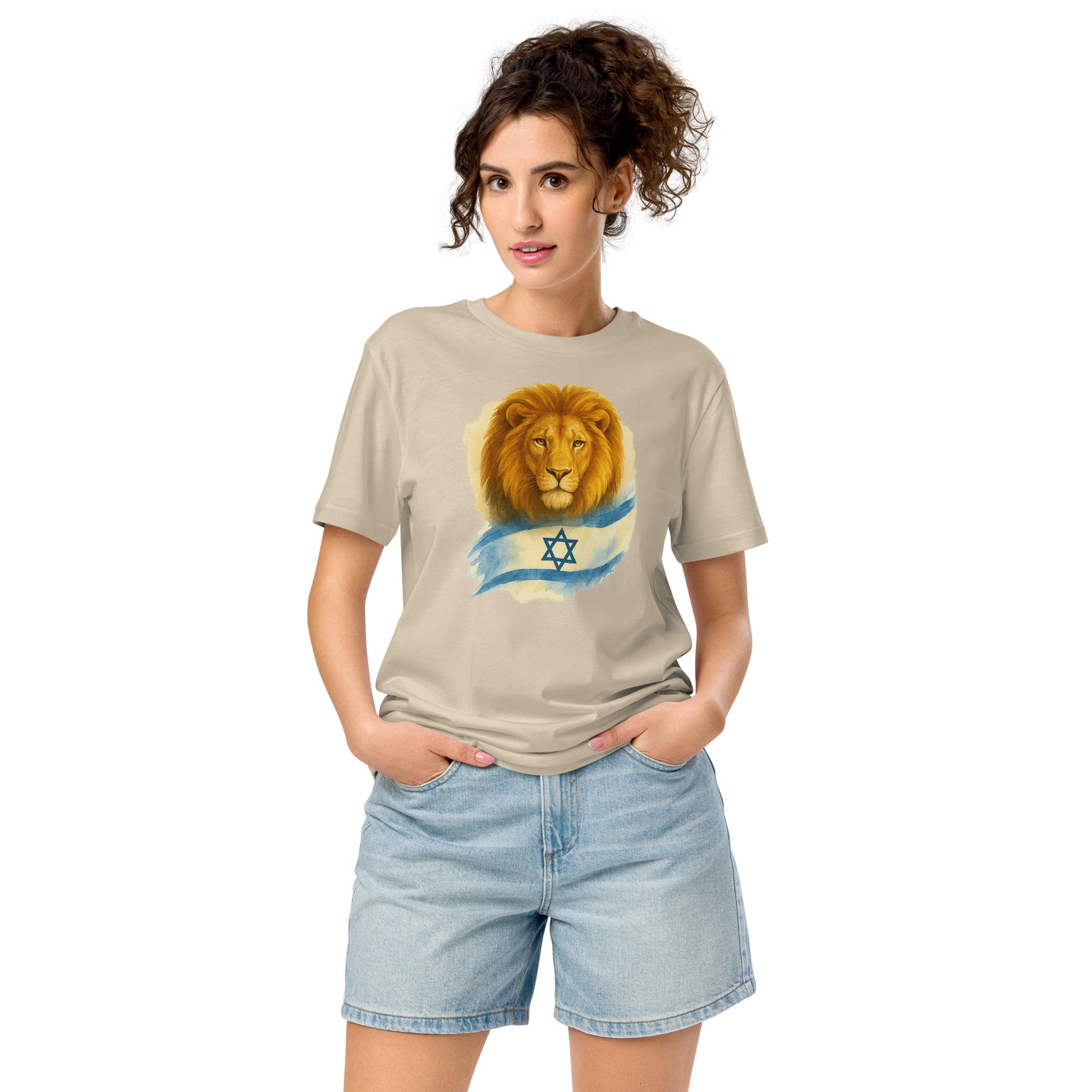 Lion Of Israel Unisex Organic Mid - Light T-Shirt - American Zionist