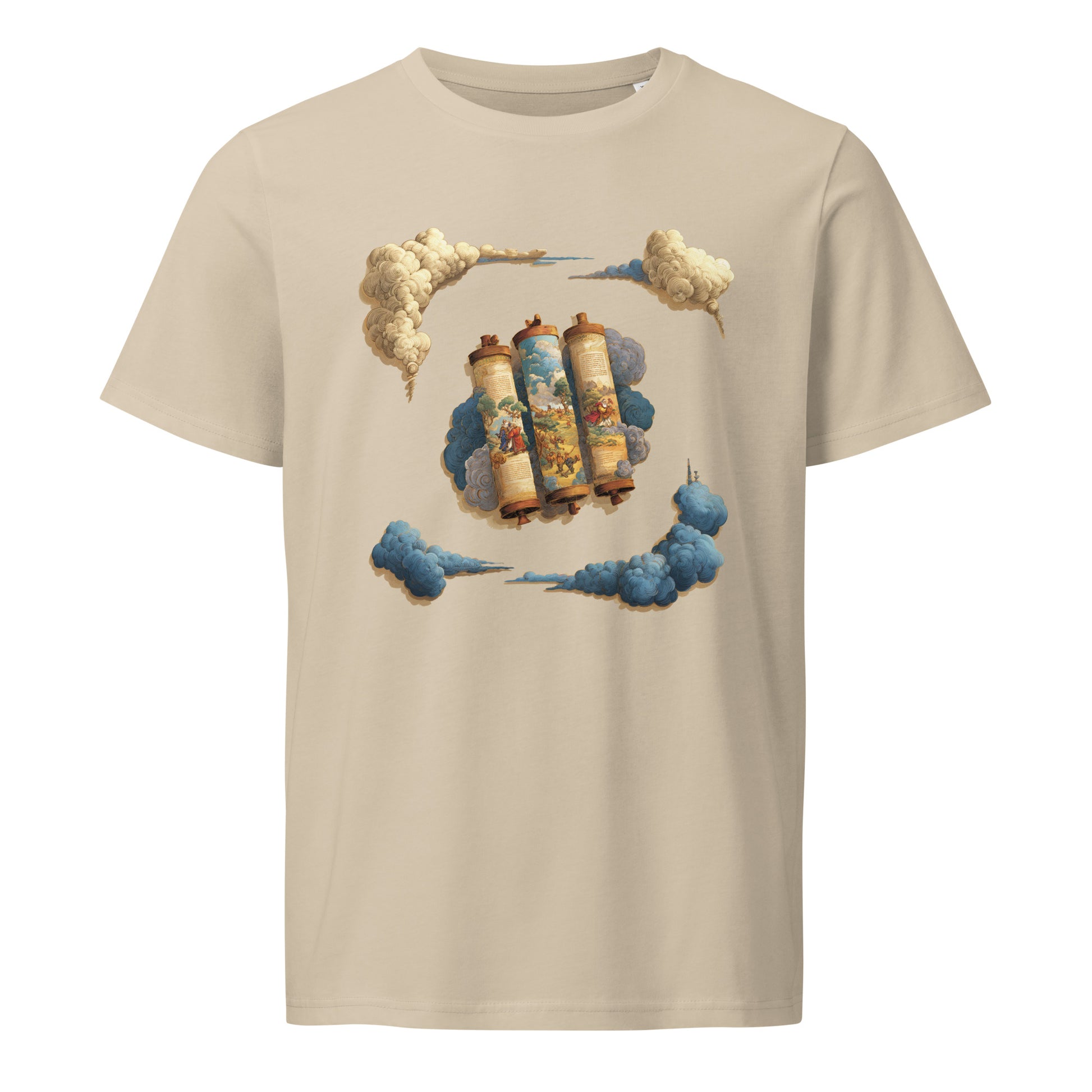 Cloudy Scroll of Moses Unisex Organic Mid - Light T-Shirt - American Zionist