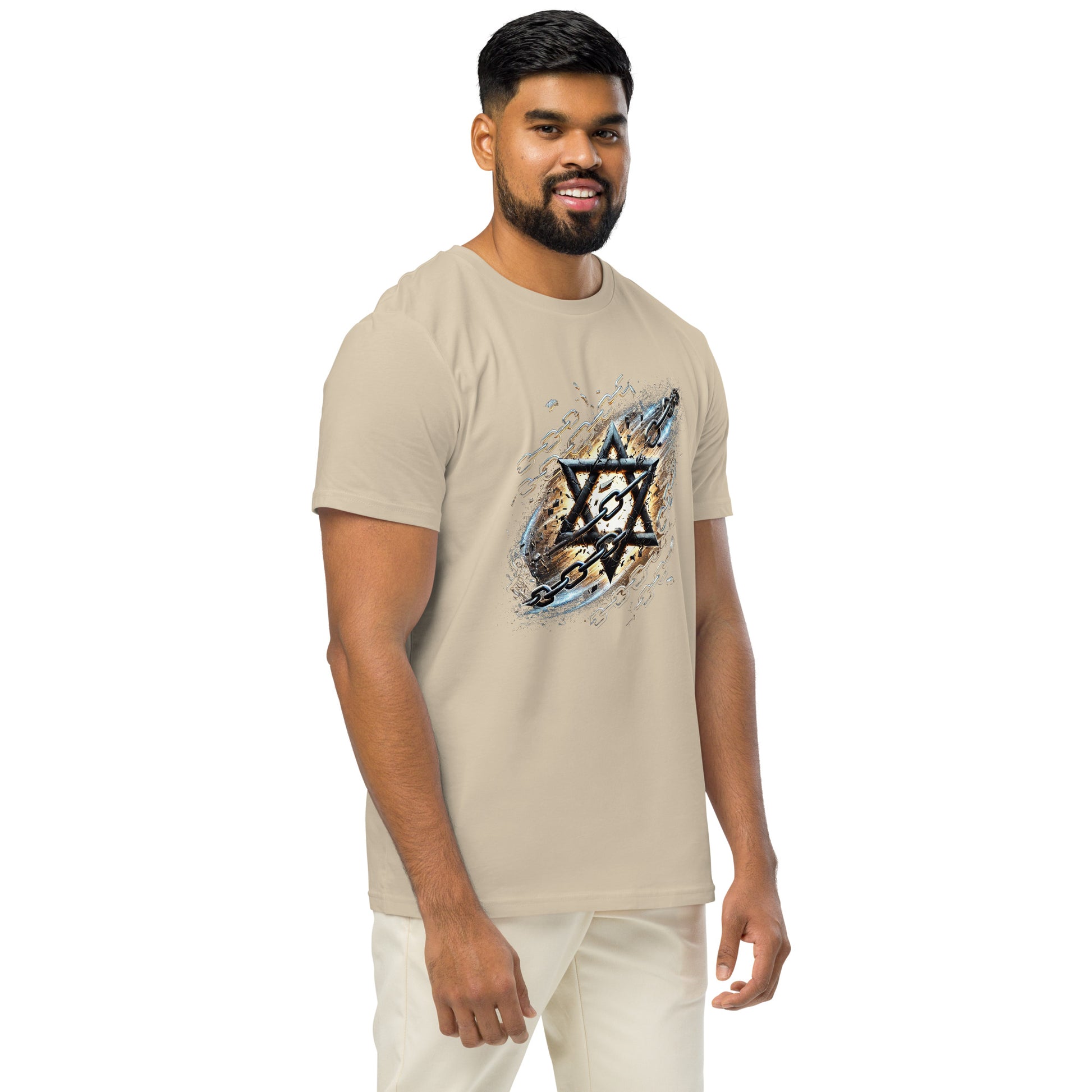 Galaxy Star of David Organic Mid - Light T-Shirt - American Zionist