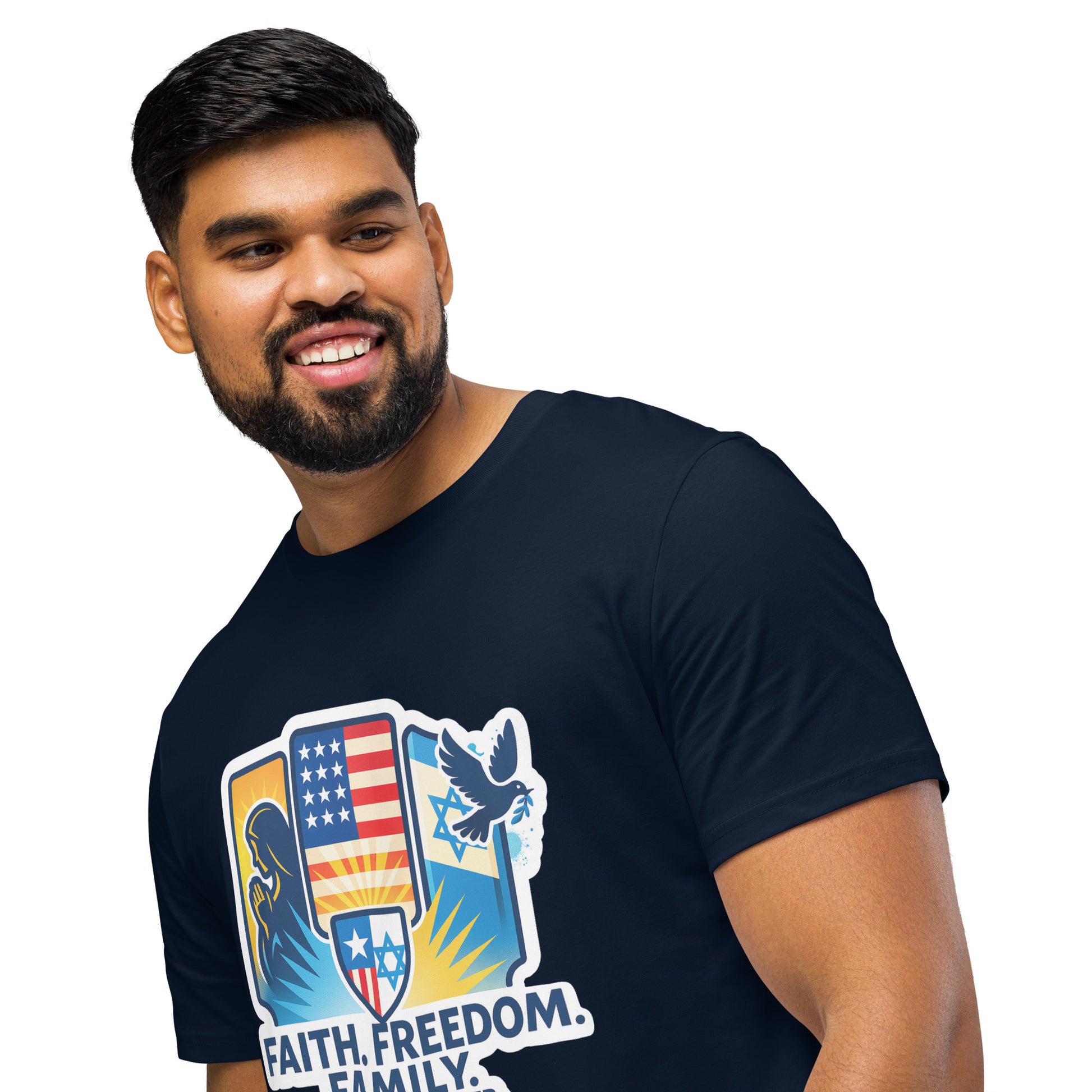 Faith Freedom Family Unisex Organic Mid - Light T-Shirt - American Zionist