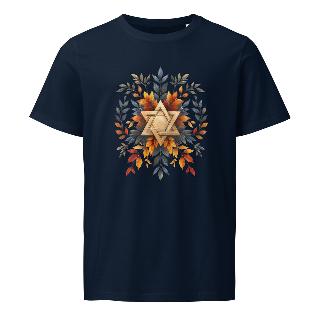 Star of David Wreath Unisex Organic Mid - Light T-Shirt - American Zionist