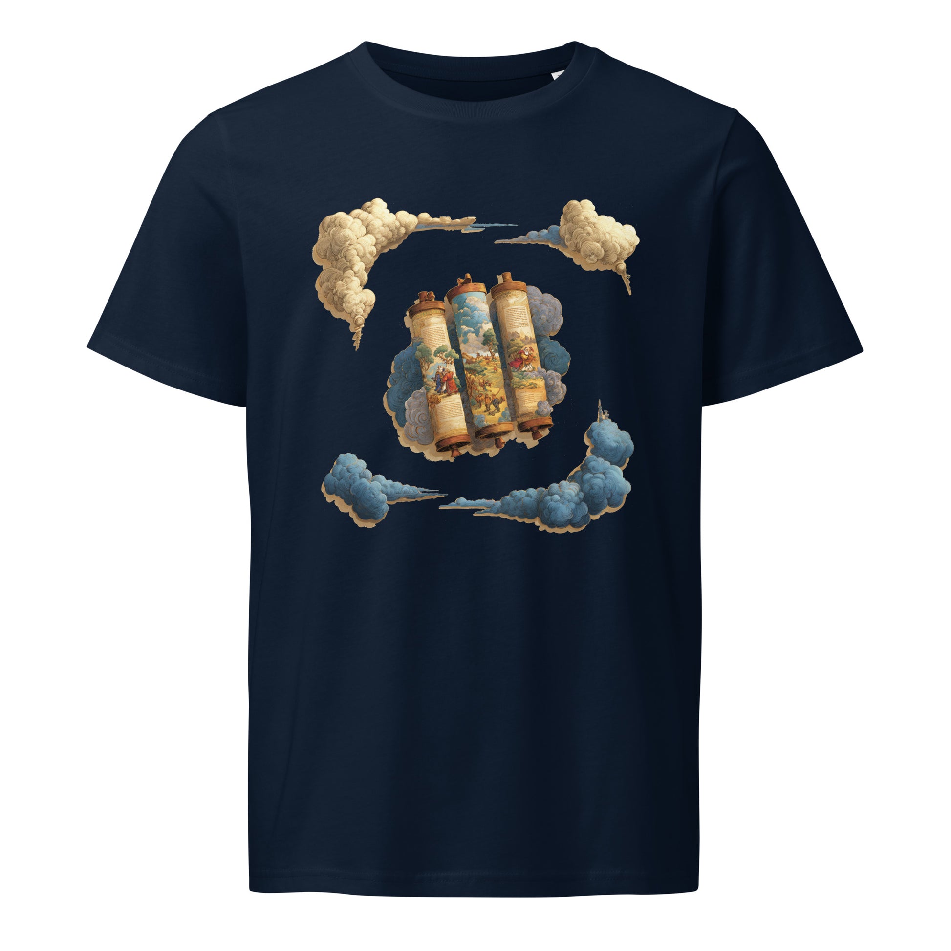 Cloudy Scroll of Moses Unisex Organic Mid - Light T-Shirt - American Zionist