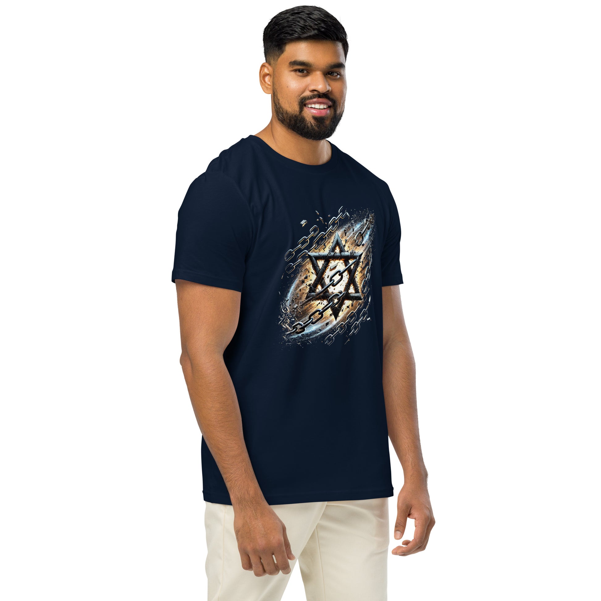 Galaxy Star of David Organic Mid - Light T-Shirt - American Zionist