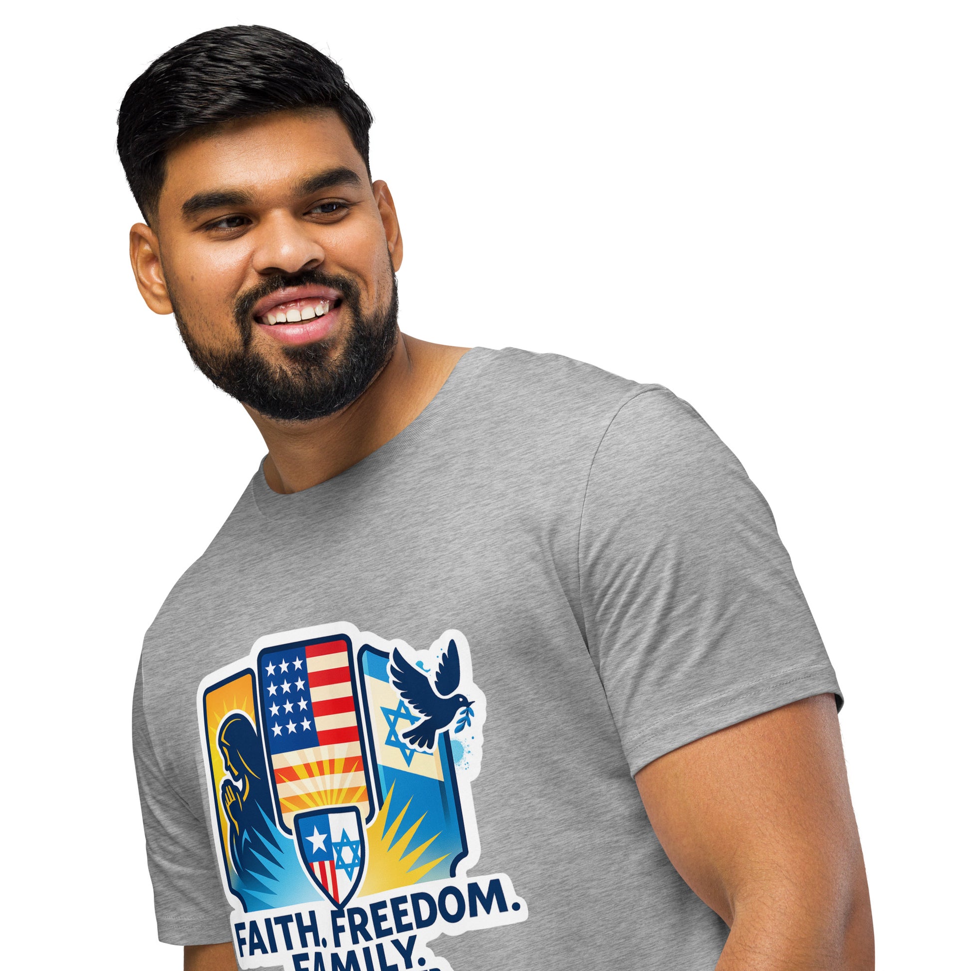 Faith Freedom Family Unisex Organic Mid - Light T-Shirt - American Zionist