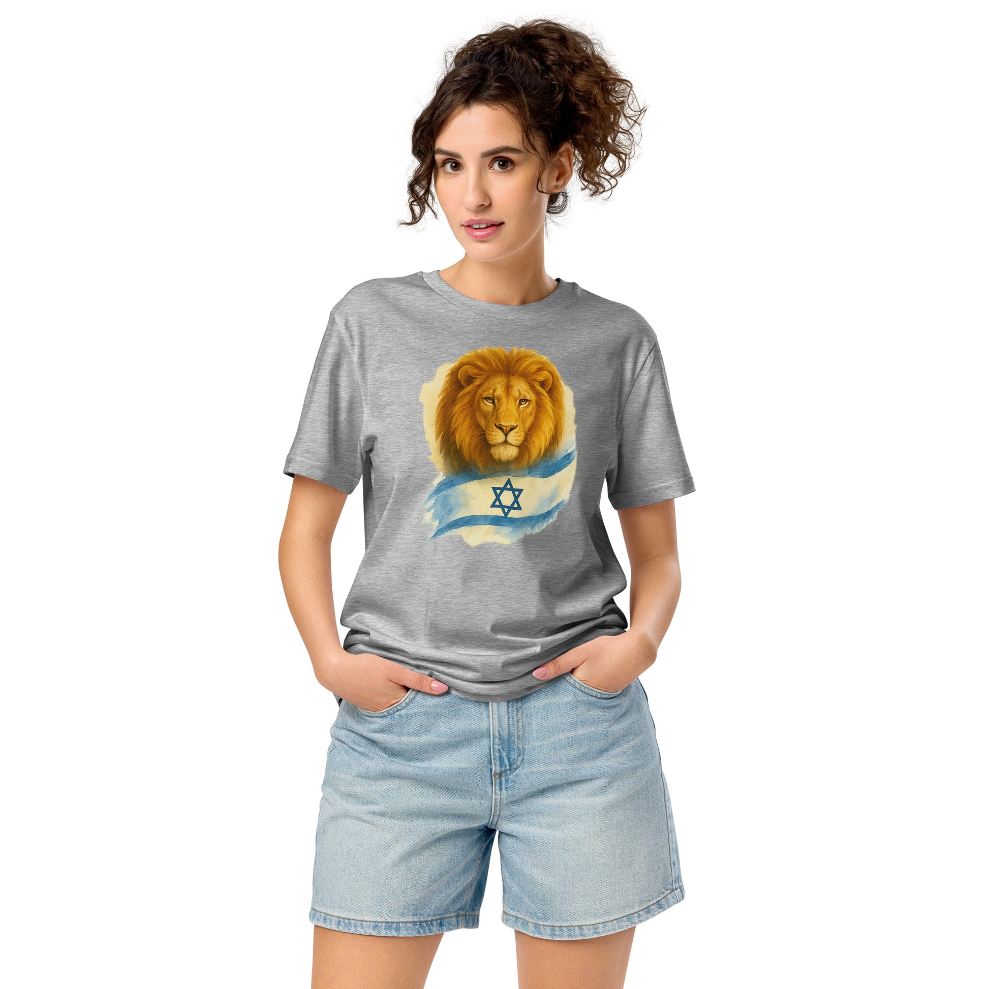 Lion Of Israel Unisex Organic Mid - Light T-Shirt - American Zionist