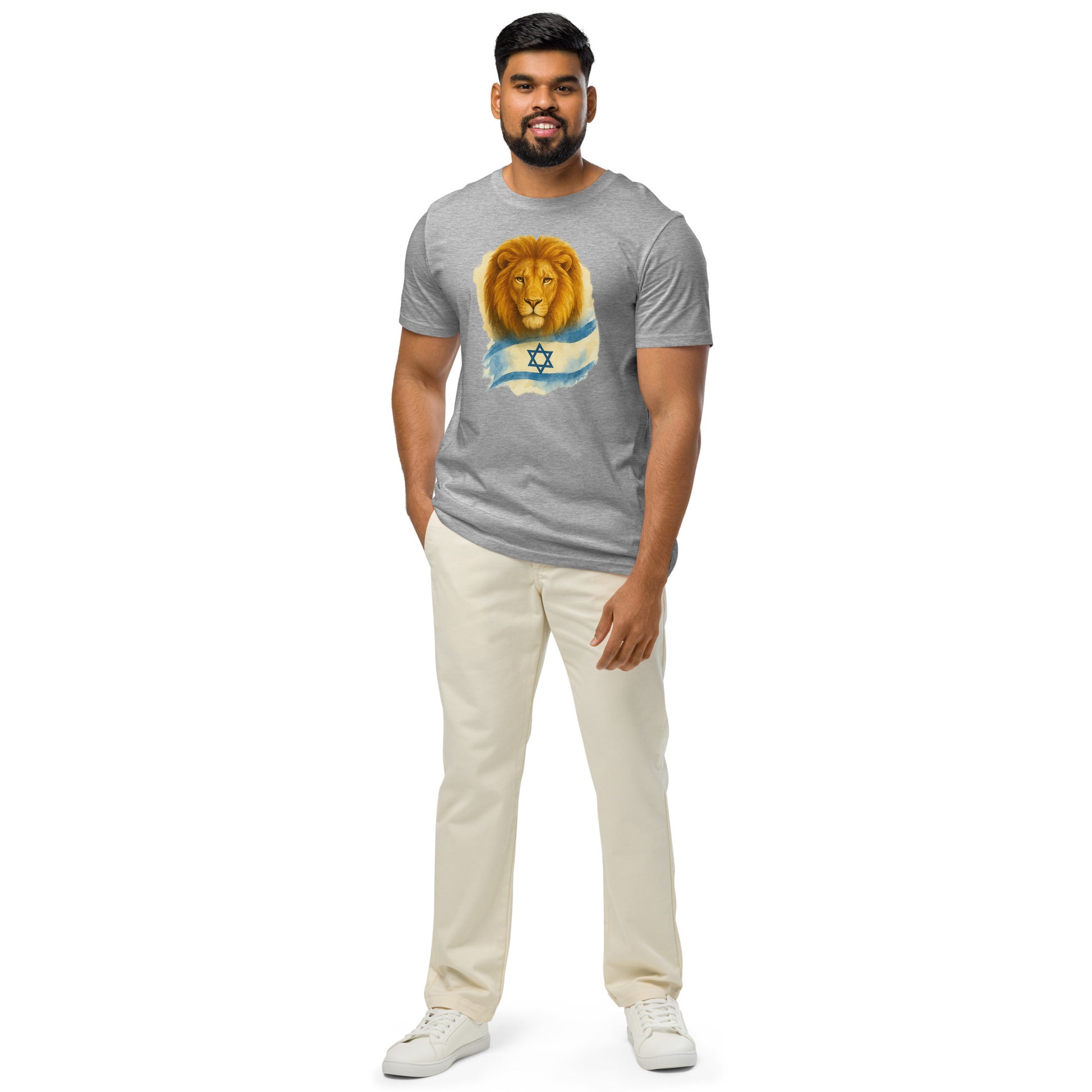 Lion Of Israel Unisex Organic Mid - Light T-Shirt - American Zionist