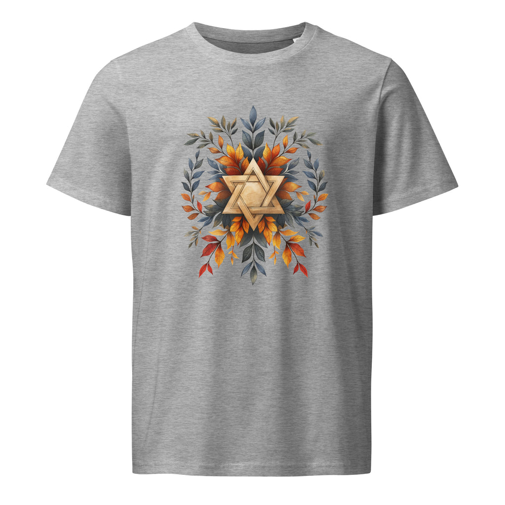 Star of David Wreath Unisex Organic Mid - Light T-Shirt - American Zionist
