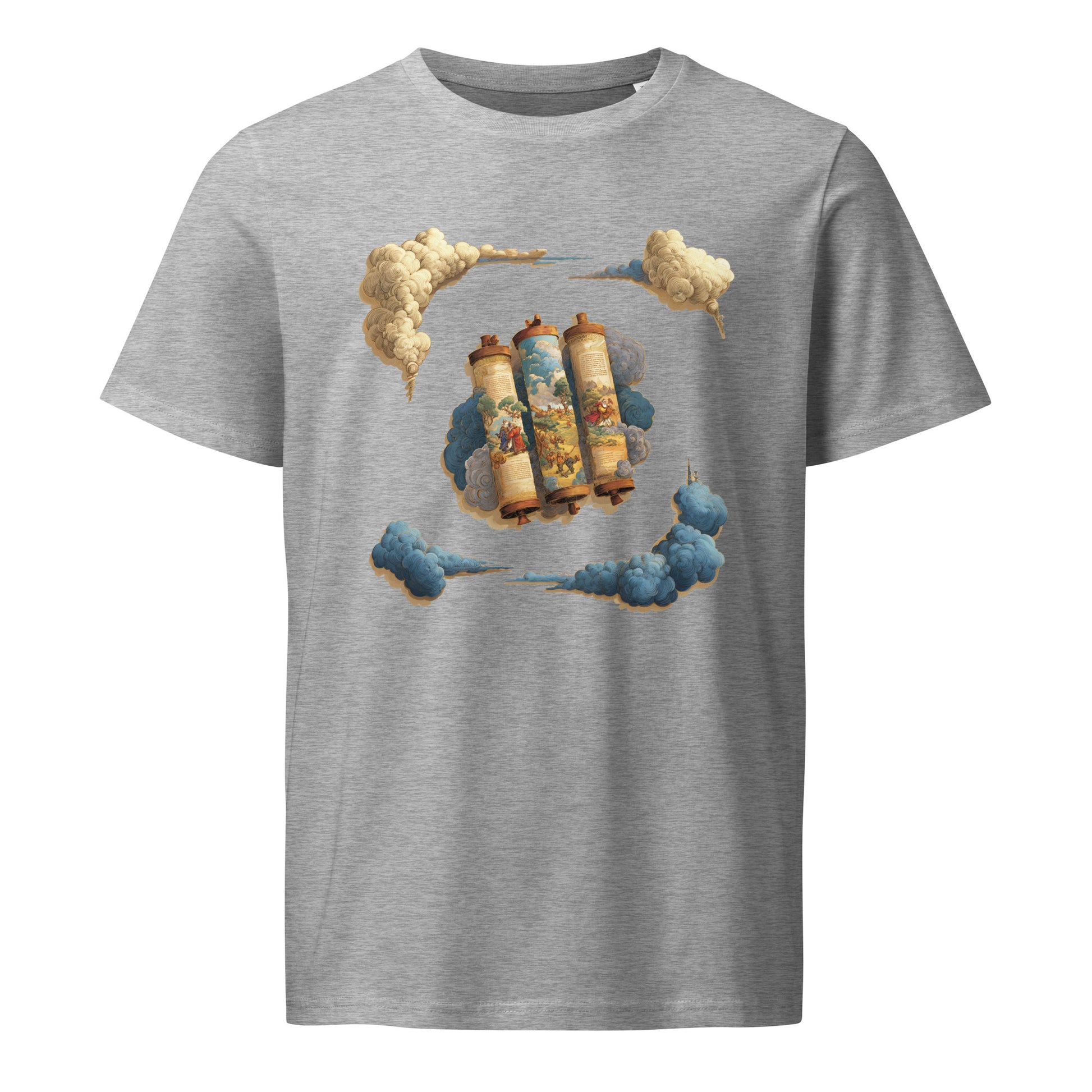 Cloudy Scroll of Moses Unisex Organic Mid - Light T-Shirt - American Zionist
