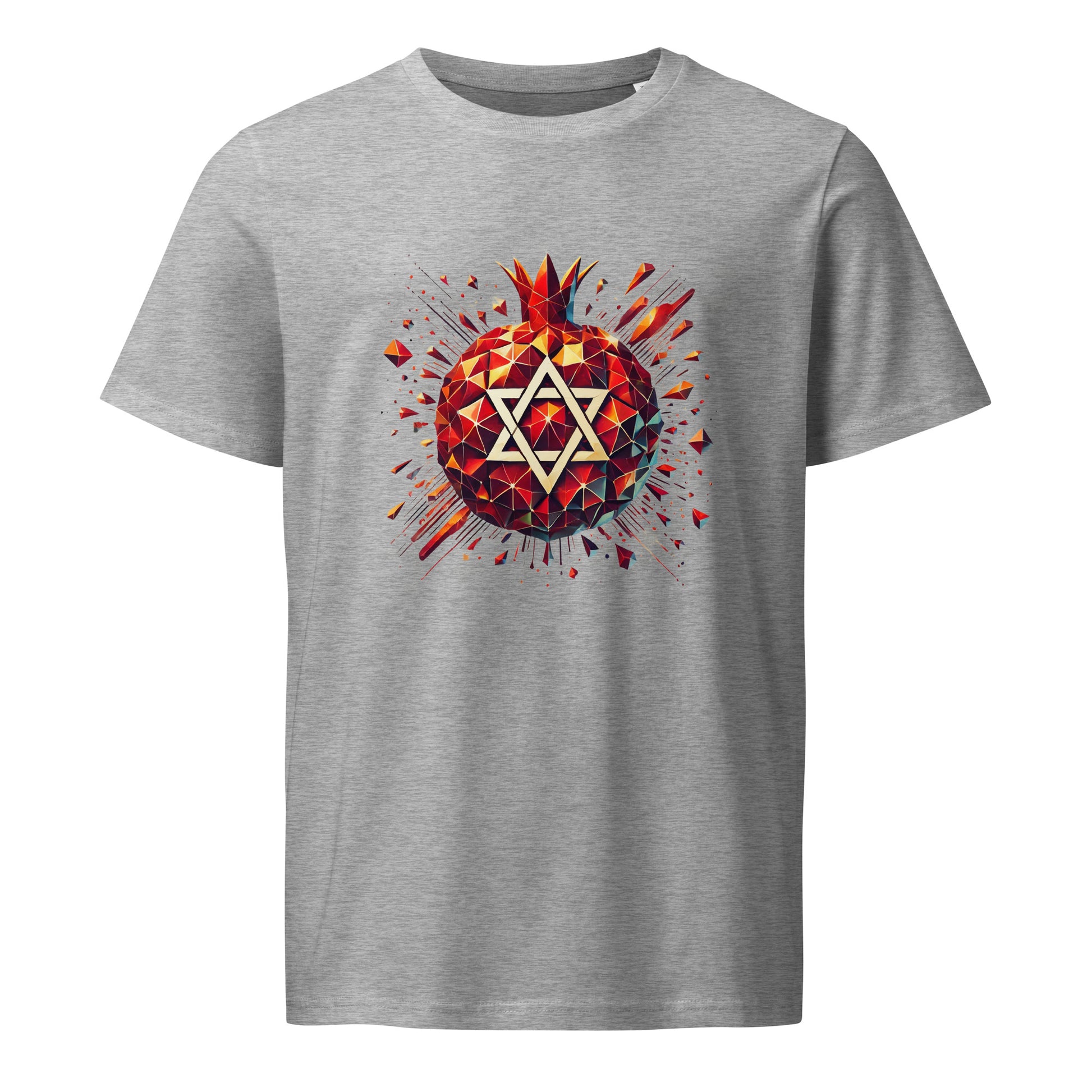 Pomegranate Star of David Unisex Organic Mid - Light T-Shirt - American Zionist