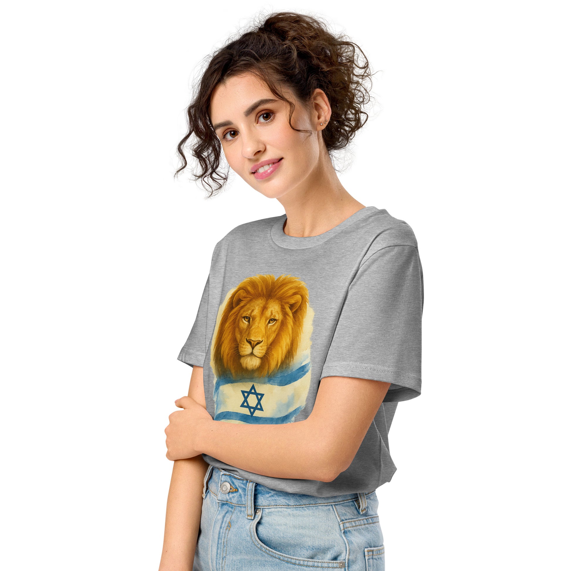 Lion Of Israel Unisex Organic Mid - Light T-Shirt - American Zionist