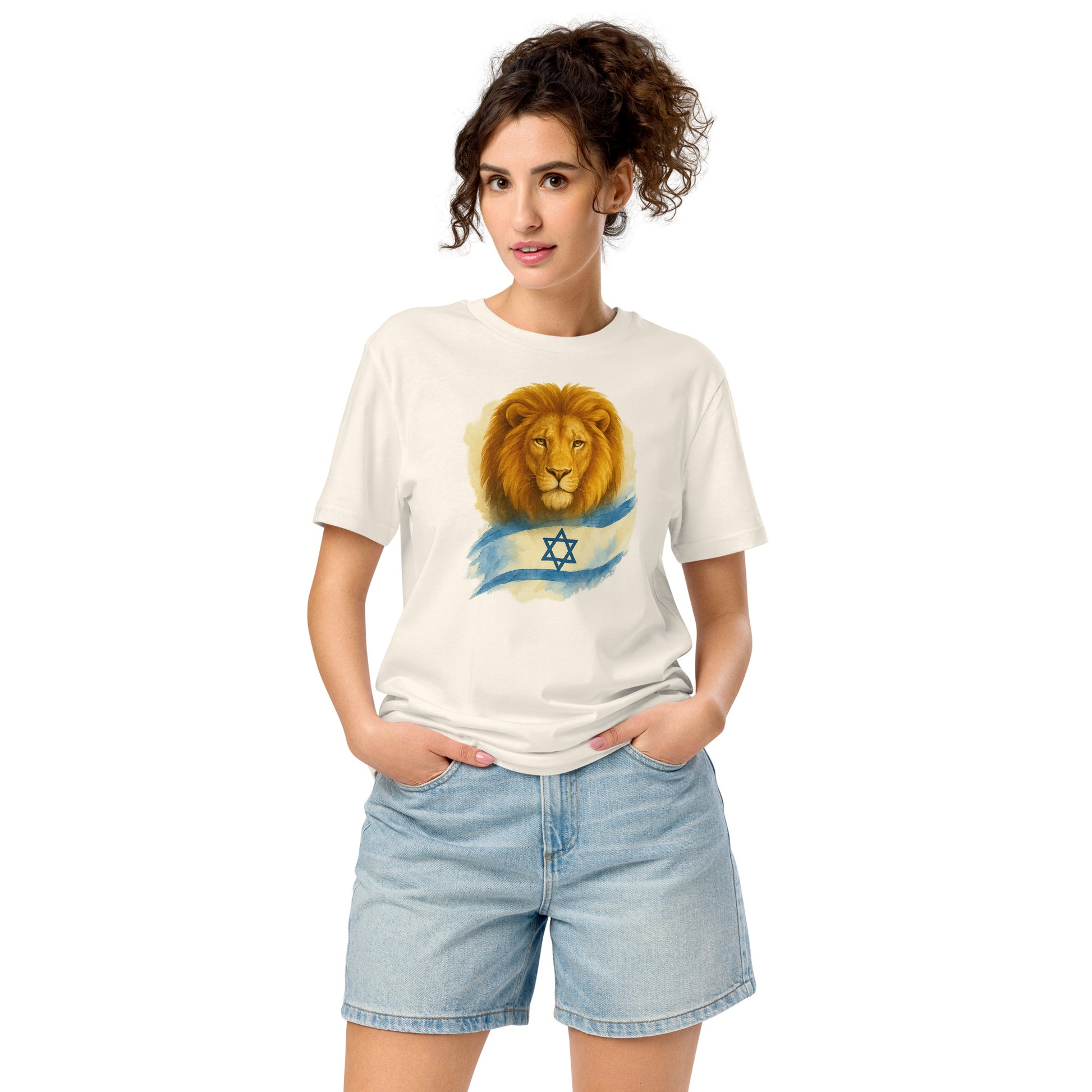 Lion Of Israel Unisex Organic Mid - Light T-Shirt - American Zionist