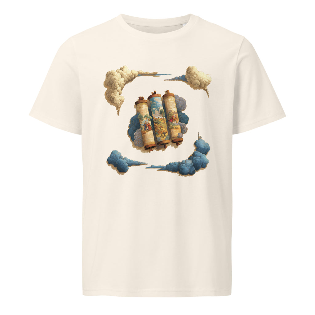 Cloudy Scroll of Moses Unisex Organic Mid - Light T-Shirt - American Zionist
