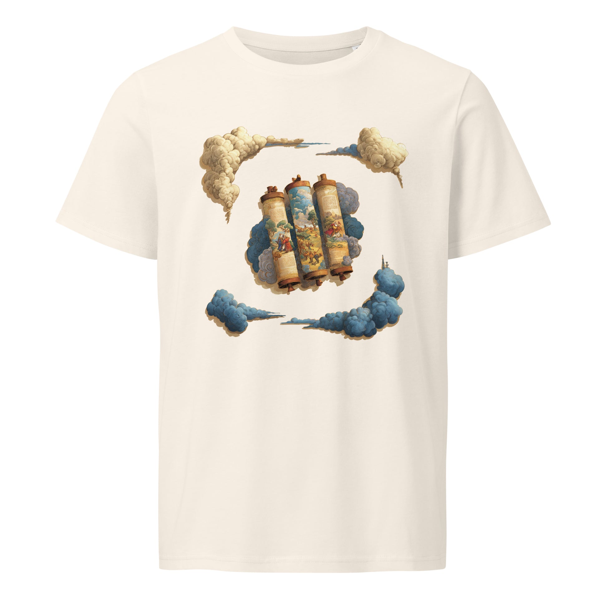 Cloudy Scroll of Moses Unisex Organic Mid - Light T-Shirt - American Zionist