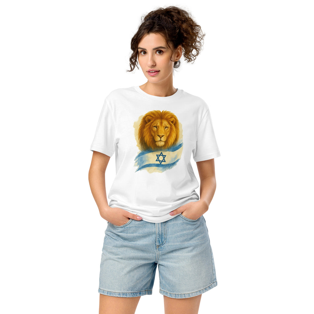 Lion Of Israel Unisex Organic Mid - Light T-Shirt - American Zionist