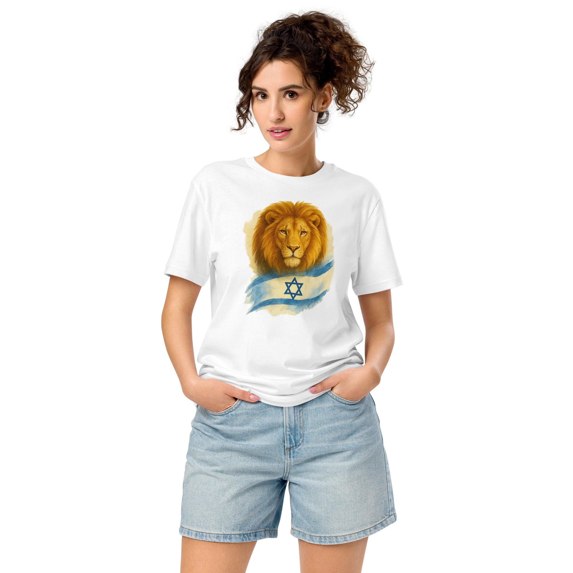 Lion Of Israel Unisex Organic Mid - Light T-Shirt - American Zionist