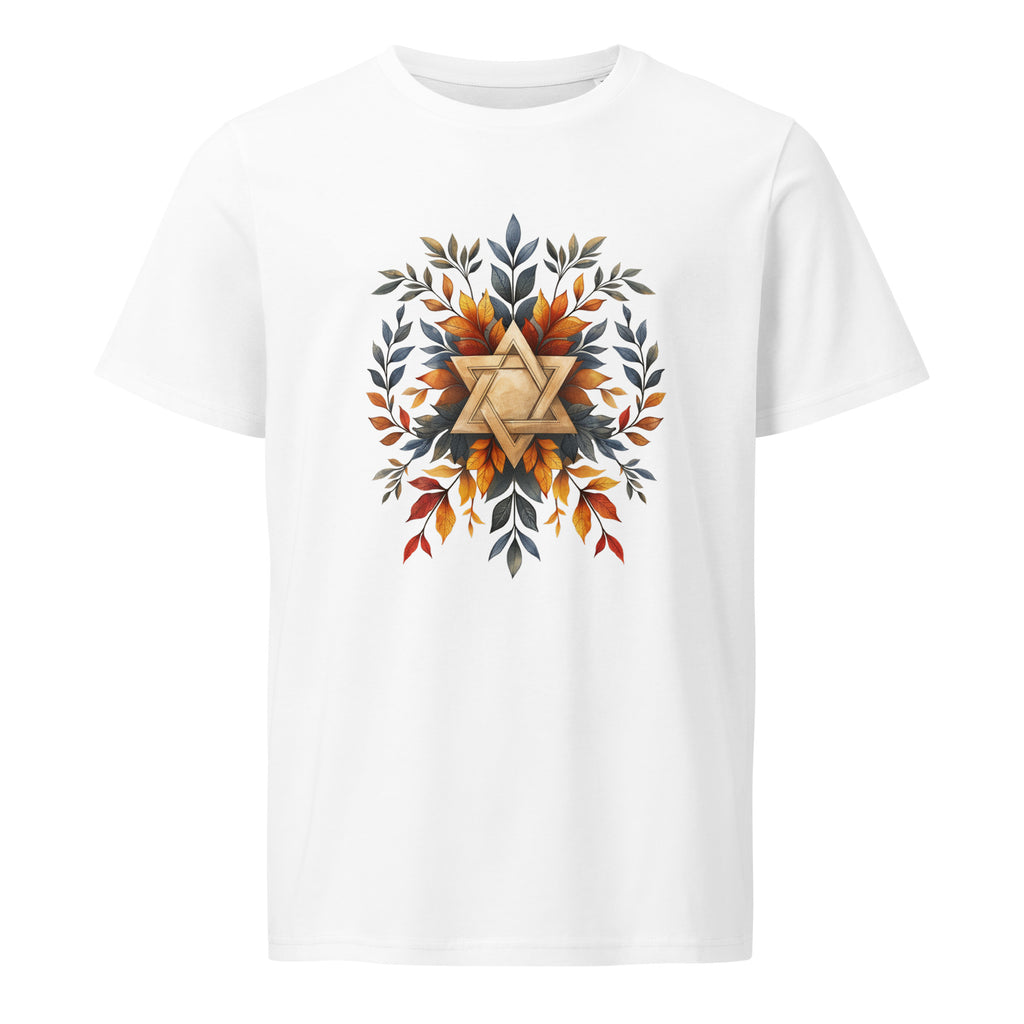 Star of David Wreath Unisex Organic Mid - Light T-Shirt - American Zionist