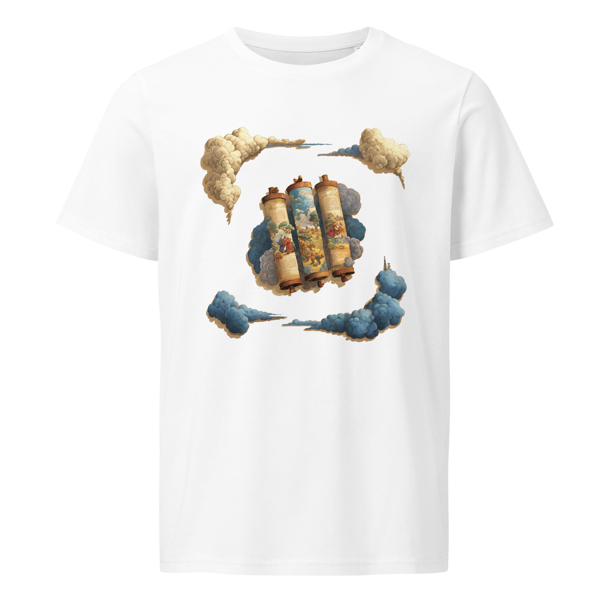 Cloudy Scroll of Moses Unisex Organic Mid - Light T-Shirt - American Zionist