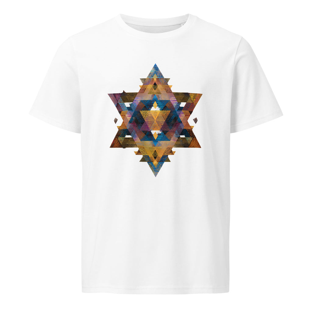 Star of David Geometric Unisex Organic Mid - Light T-Shirt - American Zionist