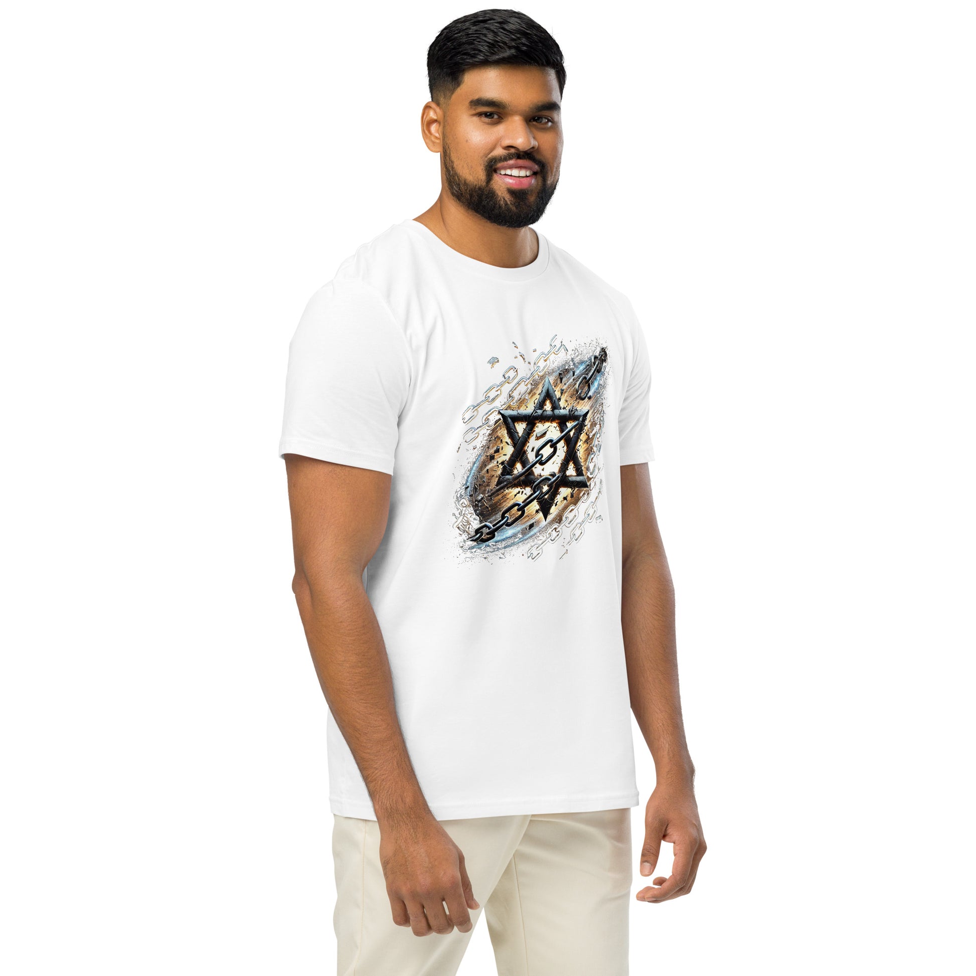 Galaxy Star of David Organic Mid - Light T-Shirt - American Zionist